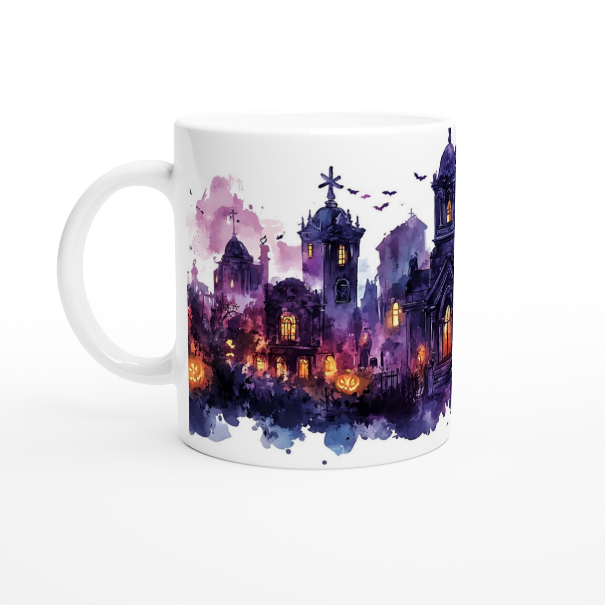 Spöklik Akvarell Kyckogård Mugg – Unik Halloween Design i 7 Färger! 1 3818dc50-dc7d-40eb-bec9-c6f8c5200d78