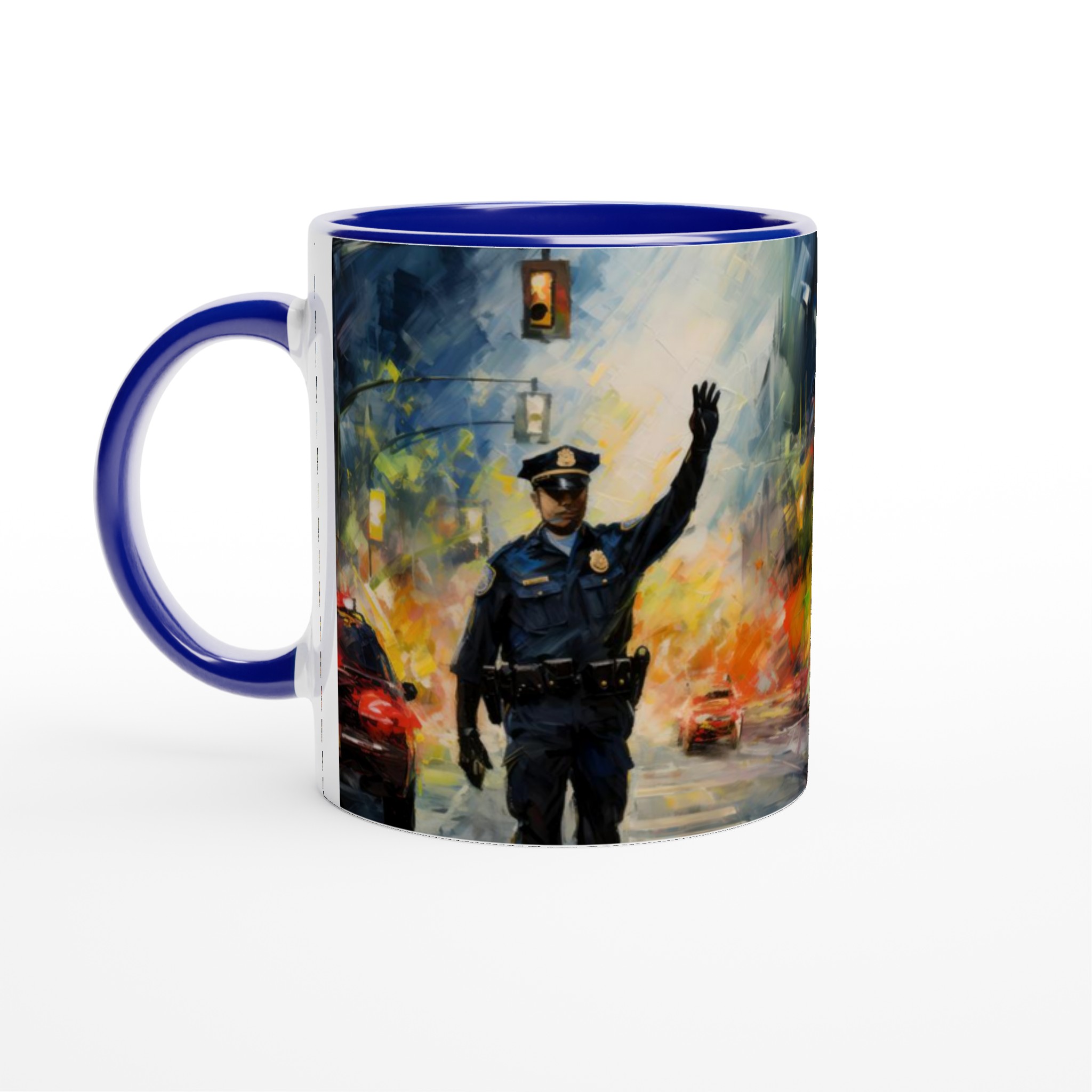 Vit 11oz keramisk mugg med levande konstnärligt stadsmotiv i sju färgstarka nyanser 2 38270d00-6cb1-403e-8d51-1de53d0cebf9