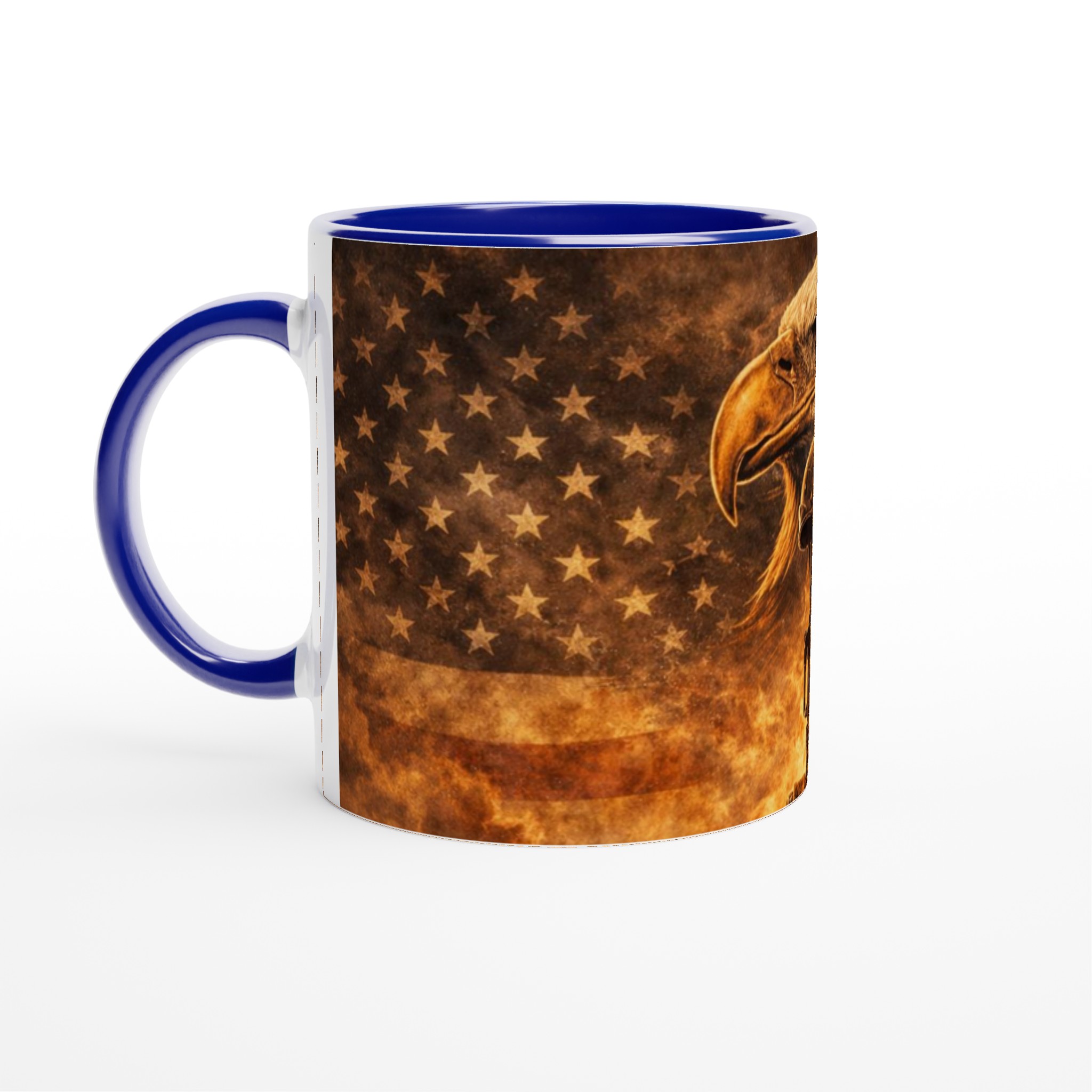 Vit 11oz Keramisk Mugg med Stark Patriotisk Design – Välj Bland Sju Livfulla Färger 2 382e0cd3-15d9-4c63-b41e-012355b9c0c4