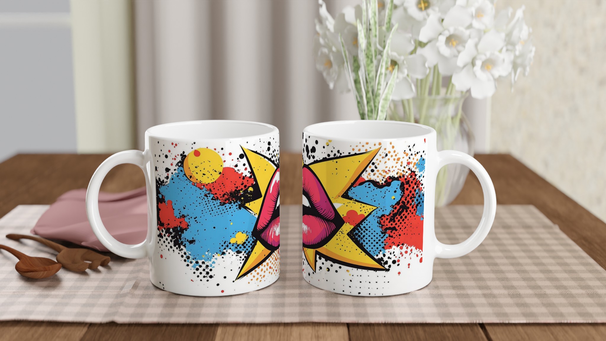 Pop Art Explosion Mugg – Färgstark Keramikmugg i 7 Livfulla Färger för Din Dagliga Kaffestund! 10 383a2089-f253-4fe1-8396-934955fdcac1