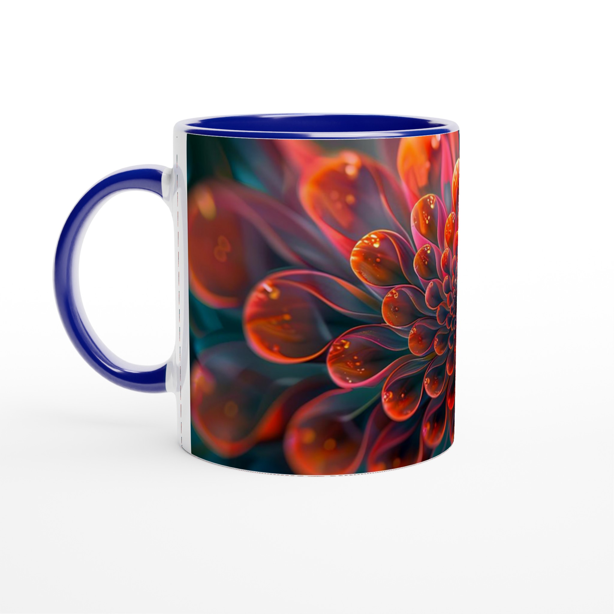 Mångfärgad blommig keramikmugg – 11 oz premiummugg i 7 livfulla färger 2 3893c434-1a5a-4226-b6bb-80d4727c510b