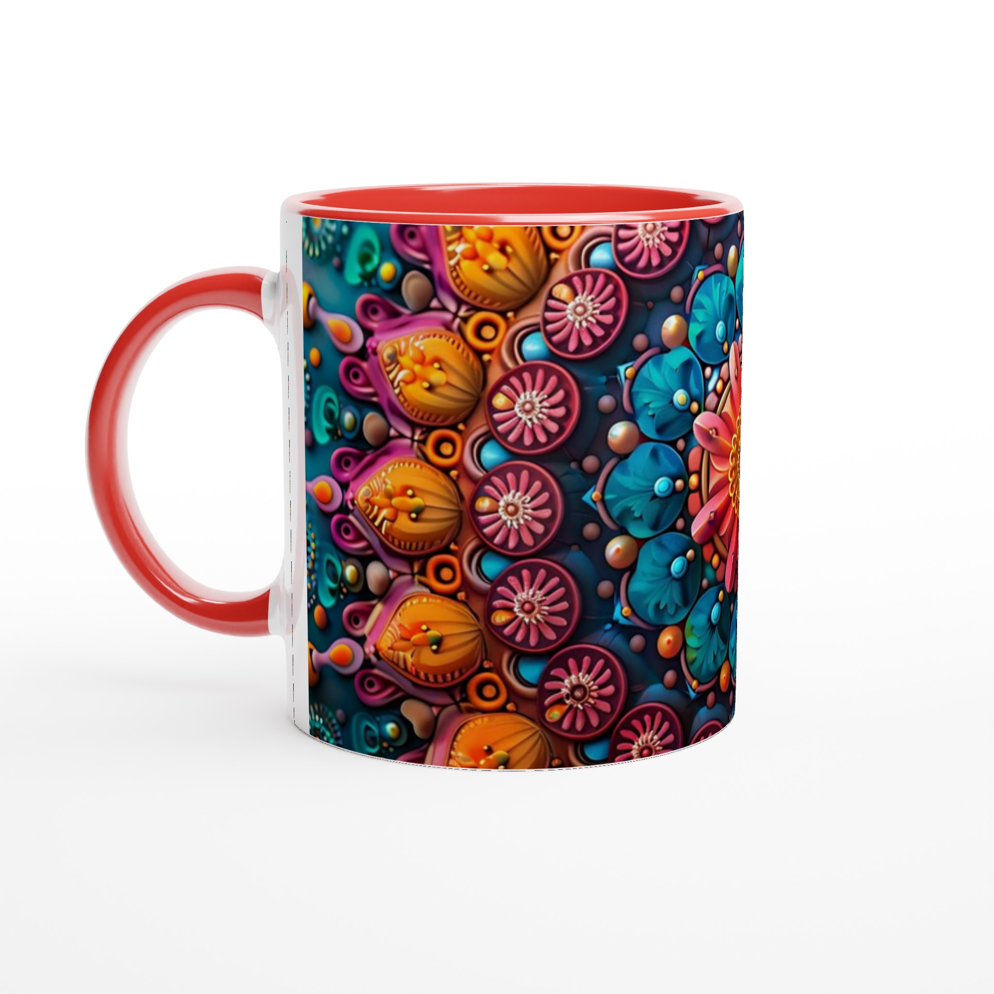 Mångfärgad Mandala Keramikmugg - 11oz, Levande Design i Valfri Färg! 5 38a78f85-1144-42df-8ab2-64b6ad627957