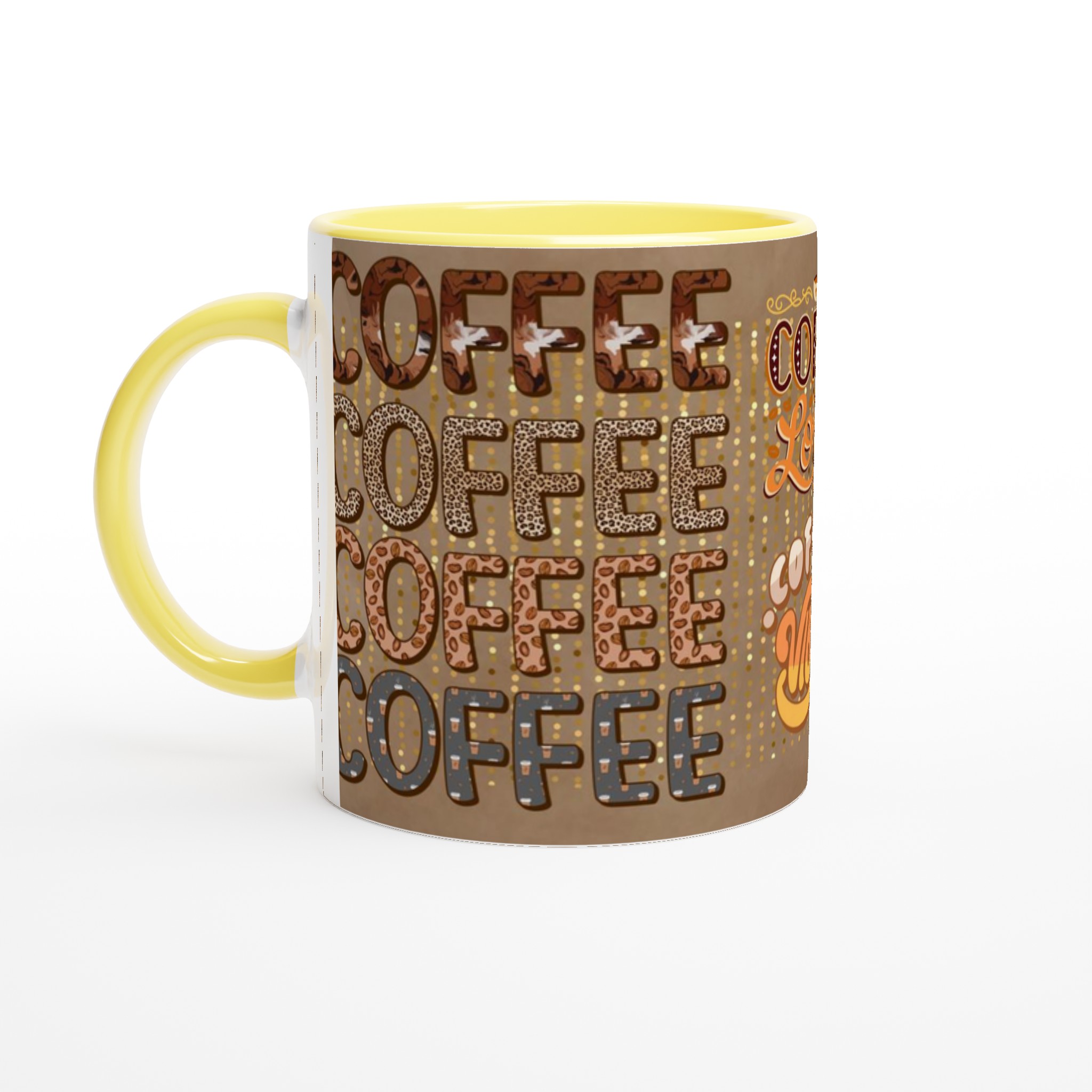 Vit 11oz keramisk mugg med unika kaffe- och djurmönster – välj din favoritfärg bland sju livfulla keramiska nyanser 3 38fd2683-c911-4684-850c-2c179db636d2