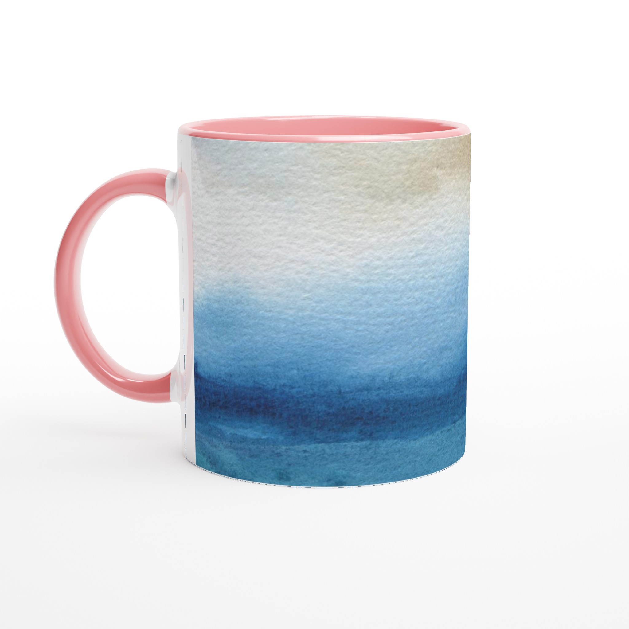 Elegant Vit 11oz Keramisk Mugg med Havsblå Akvarellkänsla 6 3968fdf7-b989-4822-a943-9cf528627d60