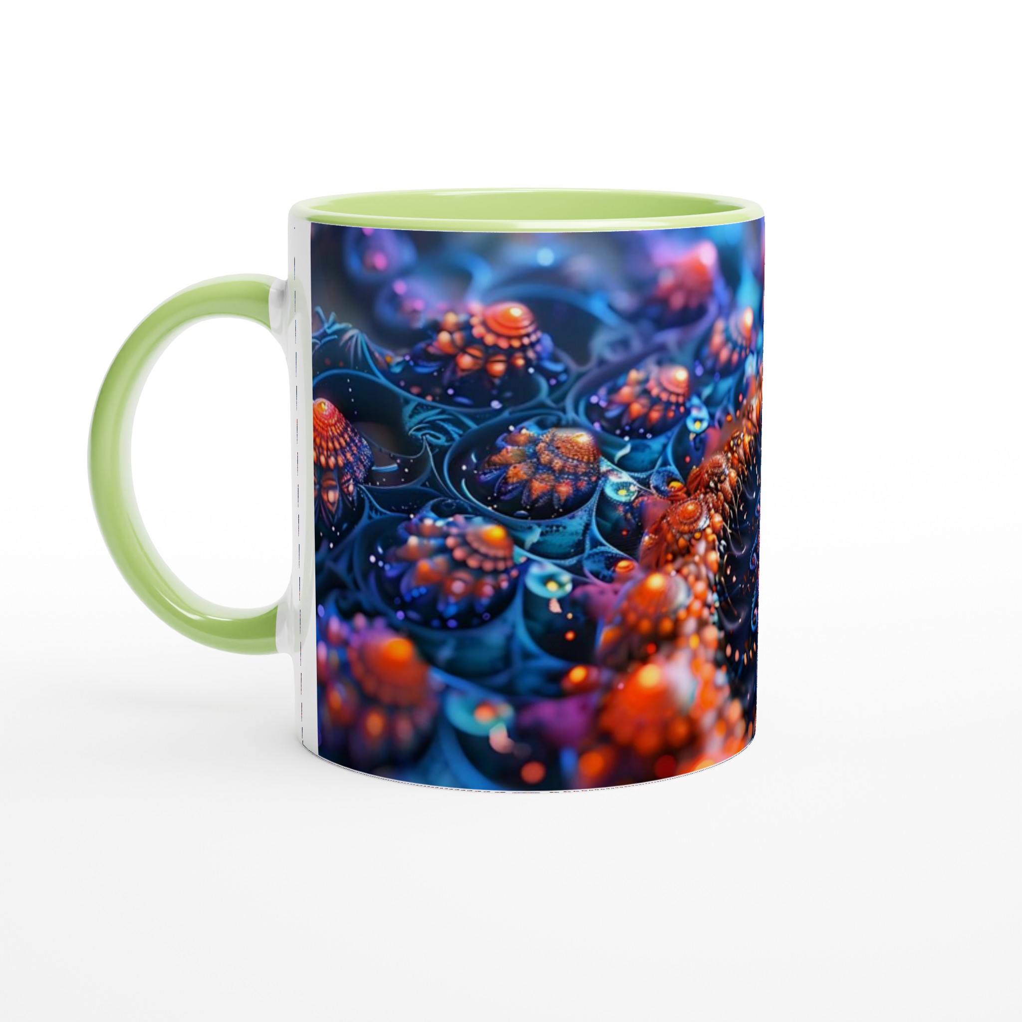 Kosmisk Spiral Mugg – Hypnotiserande Abstrakt Konst i Vibrerande Neonfärger på 11oz Keramik 7 39692527-d060-4bd4-bc05-c628a504993a