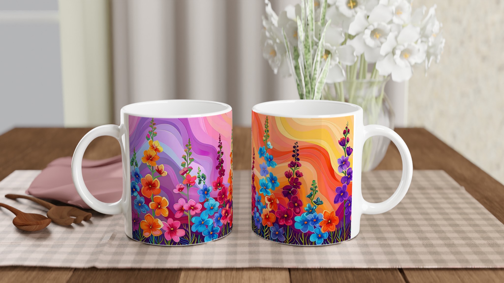 Färgsprakande Blomsteräng Keramikmugg – Din Kaffepaus i Regnbågens Alla Färger 10 396d42c0-65e3-40d9-8466-fe9b2a28ed80