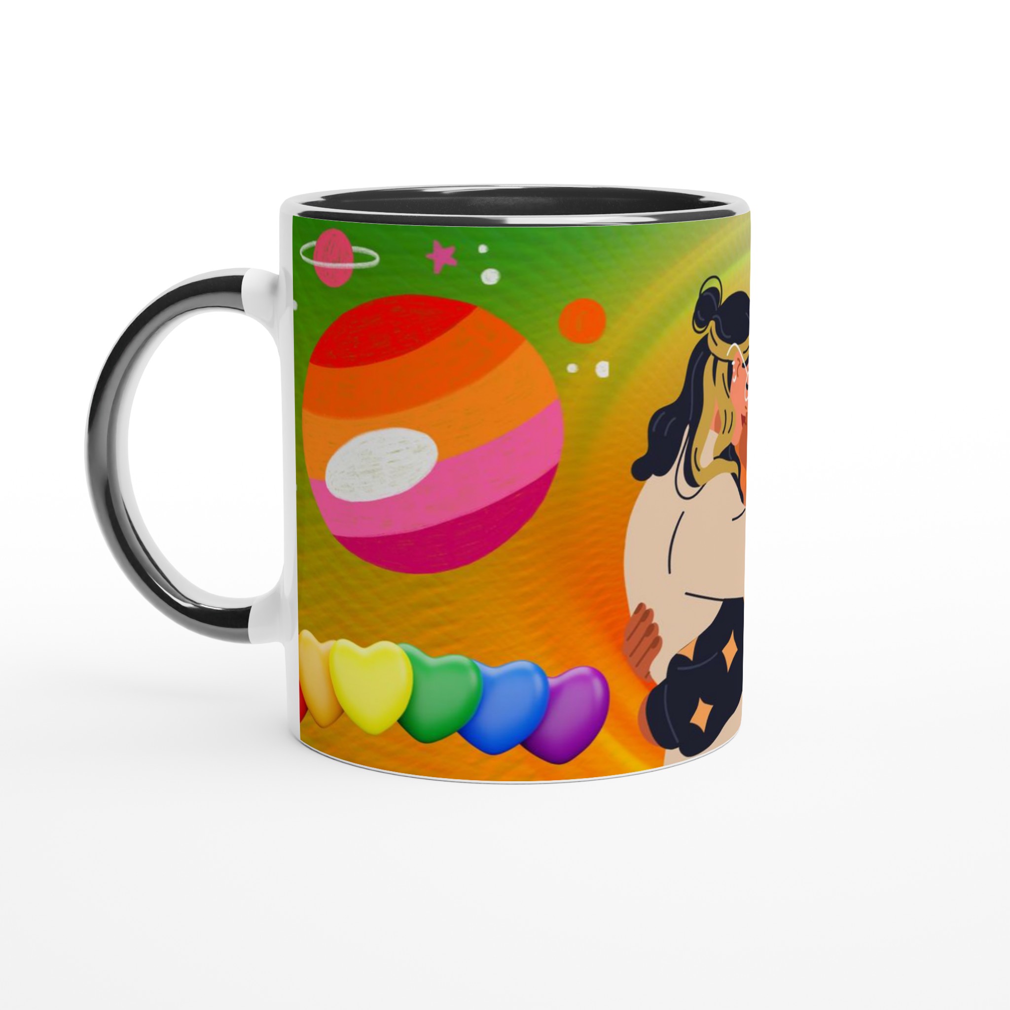 Vit 11oz keramisk mugg med färgstarka kärleksfulla och regnbågsmotiv – välj din favoritfärg 4 39839c52-ad24-4615-86db-16c8e287a0f0