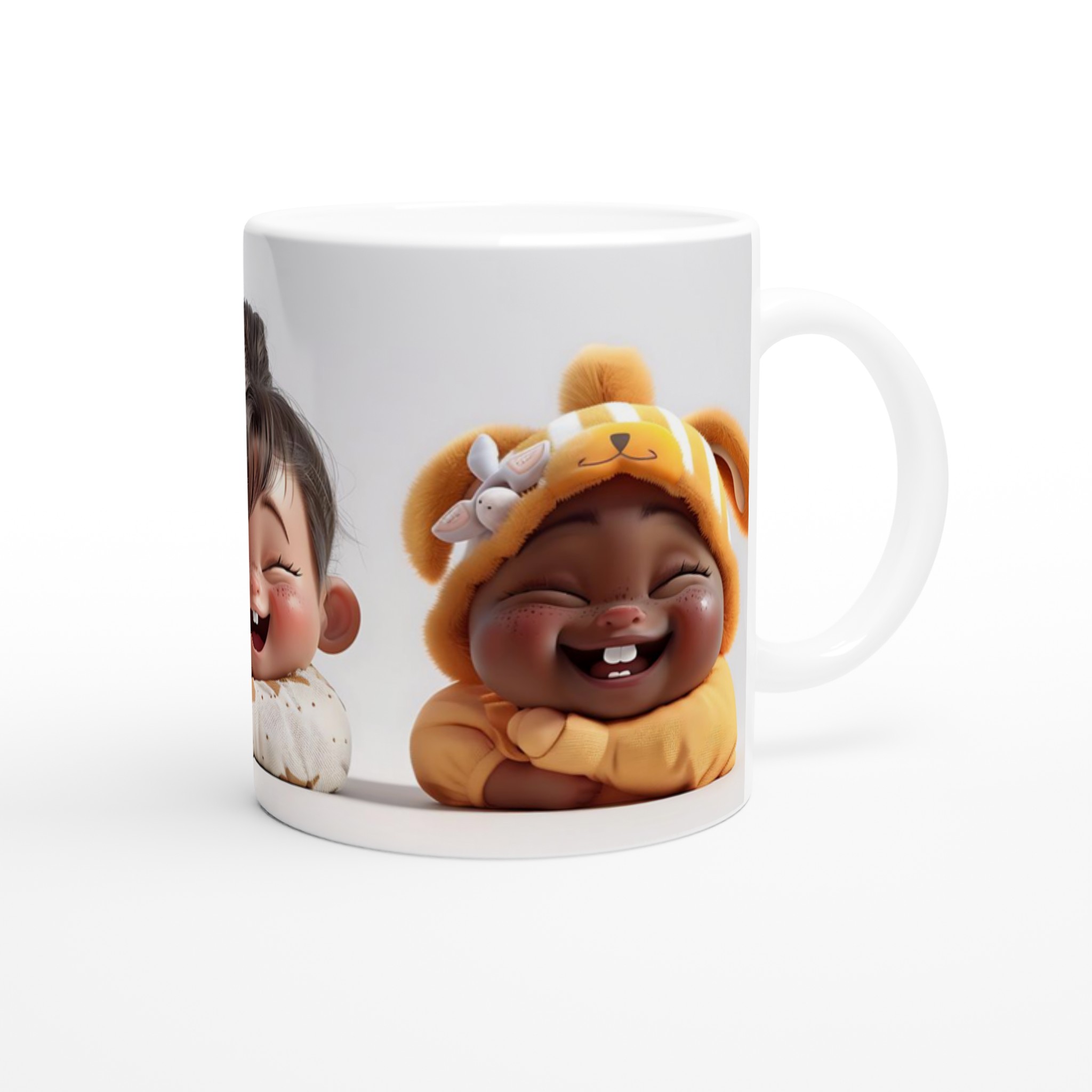 Kawaii Glädje: 11oz Keramisk Mugg med bedårande "Happy Kids"-motiv – Välj din favoritfärg! 9 39992d13-d064-464a-867a-36898074c148