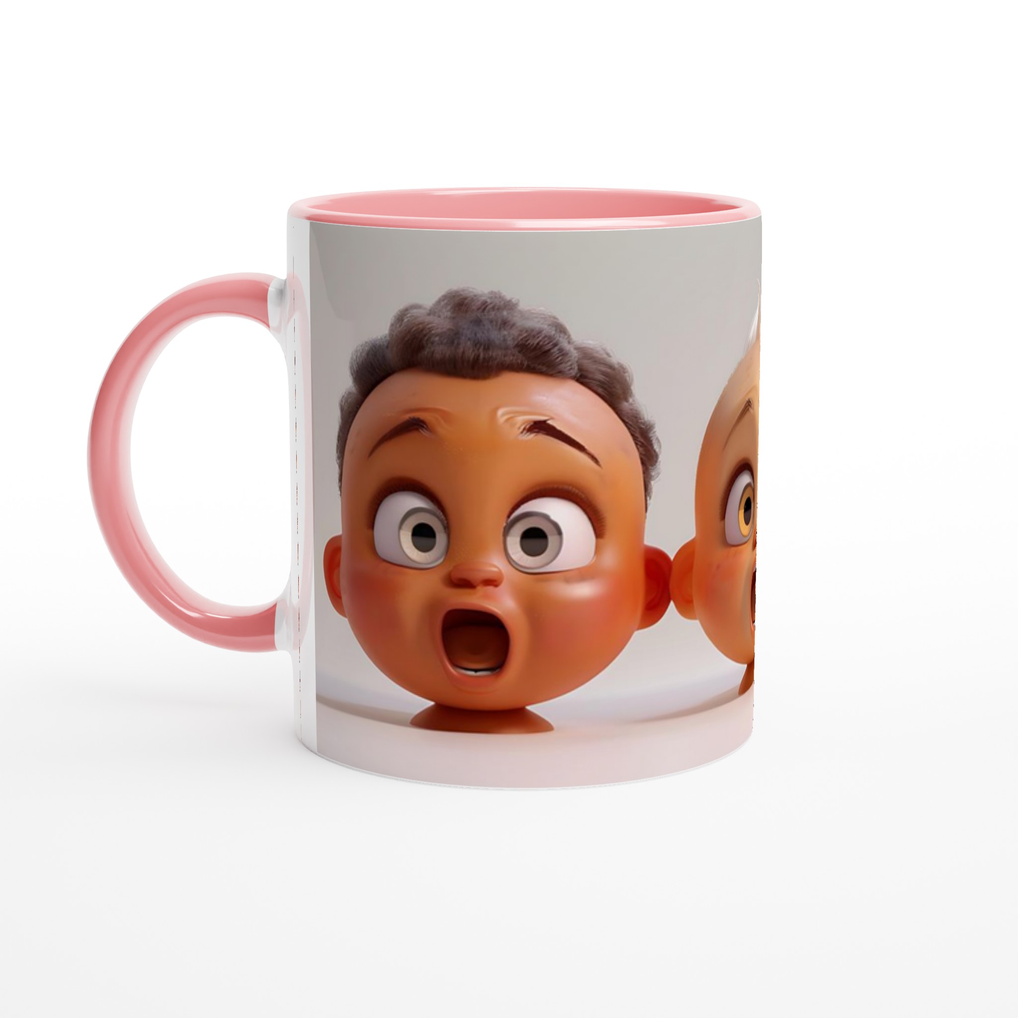 Förvånade Ansikten – 11oz Keramisk Mugg för Ditt Kaffeäventyr, i ditt val av sju livfulla färger! 6 39ab496a-7d99-4fd0-9666-b7d81363f34b