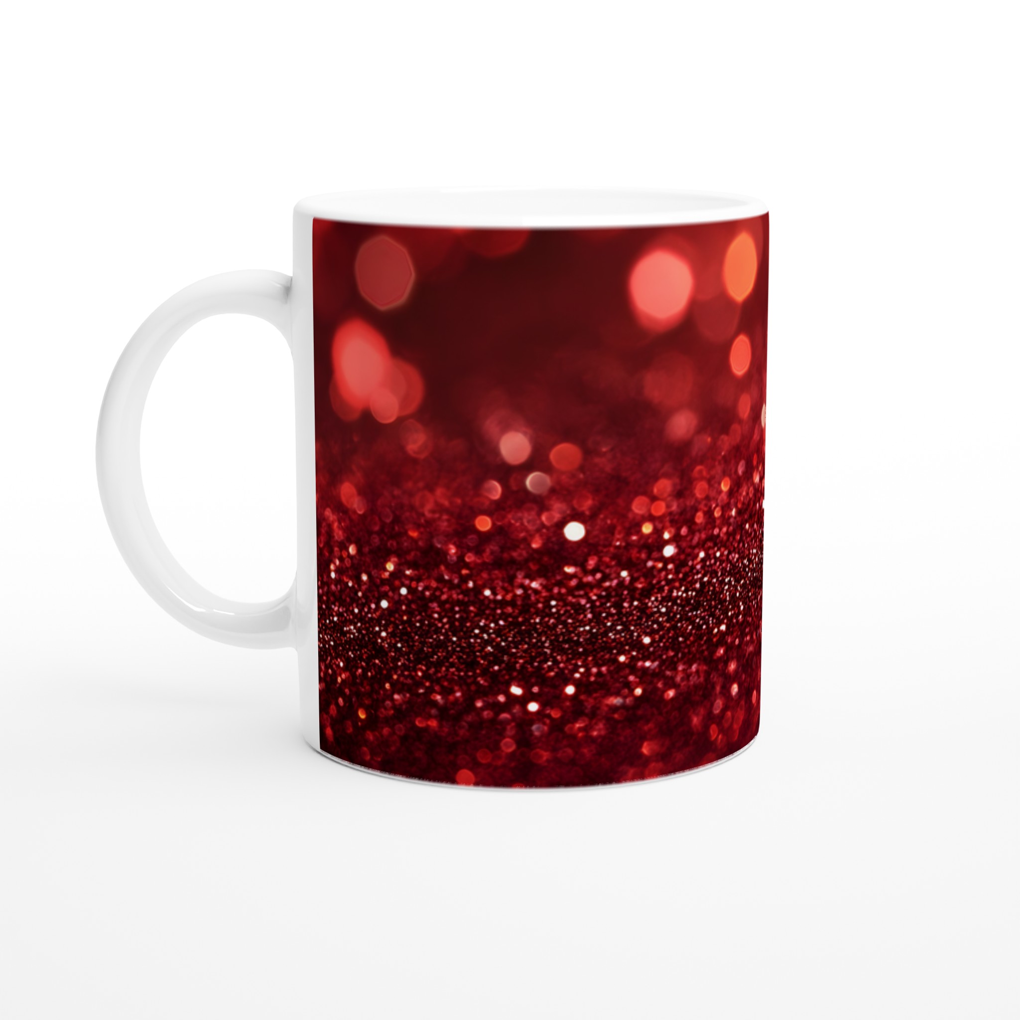 Glittrande Röd Julmugg – 11oz Keramikmugg för Festliga Drycker i Valfri Färg 1 39b11524-3e37-4259-954e-a67956f627f8