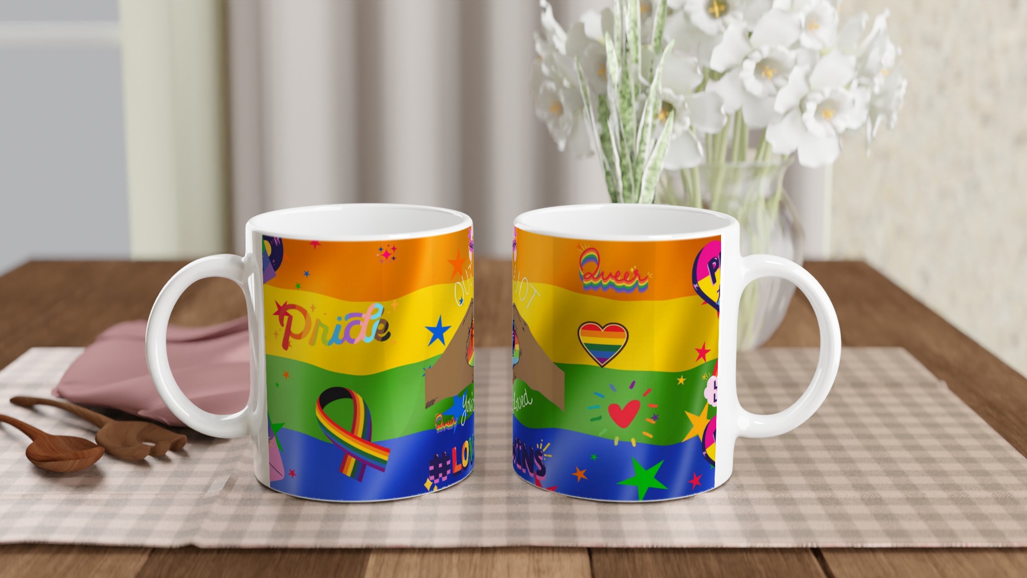Pride-Inspirerad Vit 11oz Keramisk Mugg med Färgstarkt LGBTQ+ Motiv 10 39b7bb79-df38-47a9-b0b6-b6cba2395eba