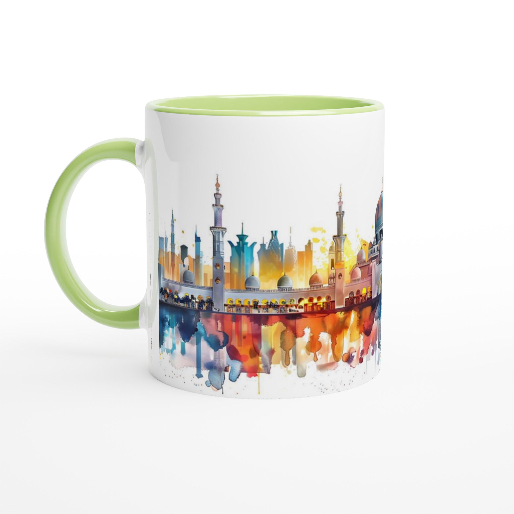 Abstrakt Moské Akvarell Mugg - Färgexplosion på 11oz Keramik, Välj Din Favoritfärg! 7 39bcb721-bd43-4dd1-95c6-b1dd465af07b