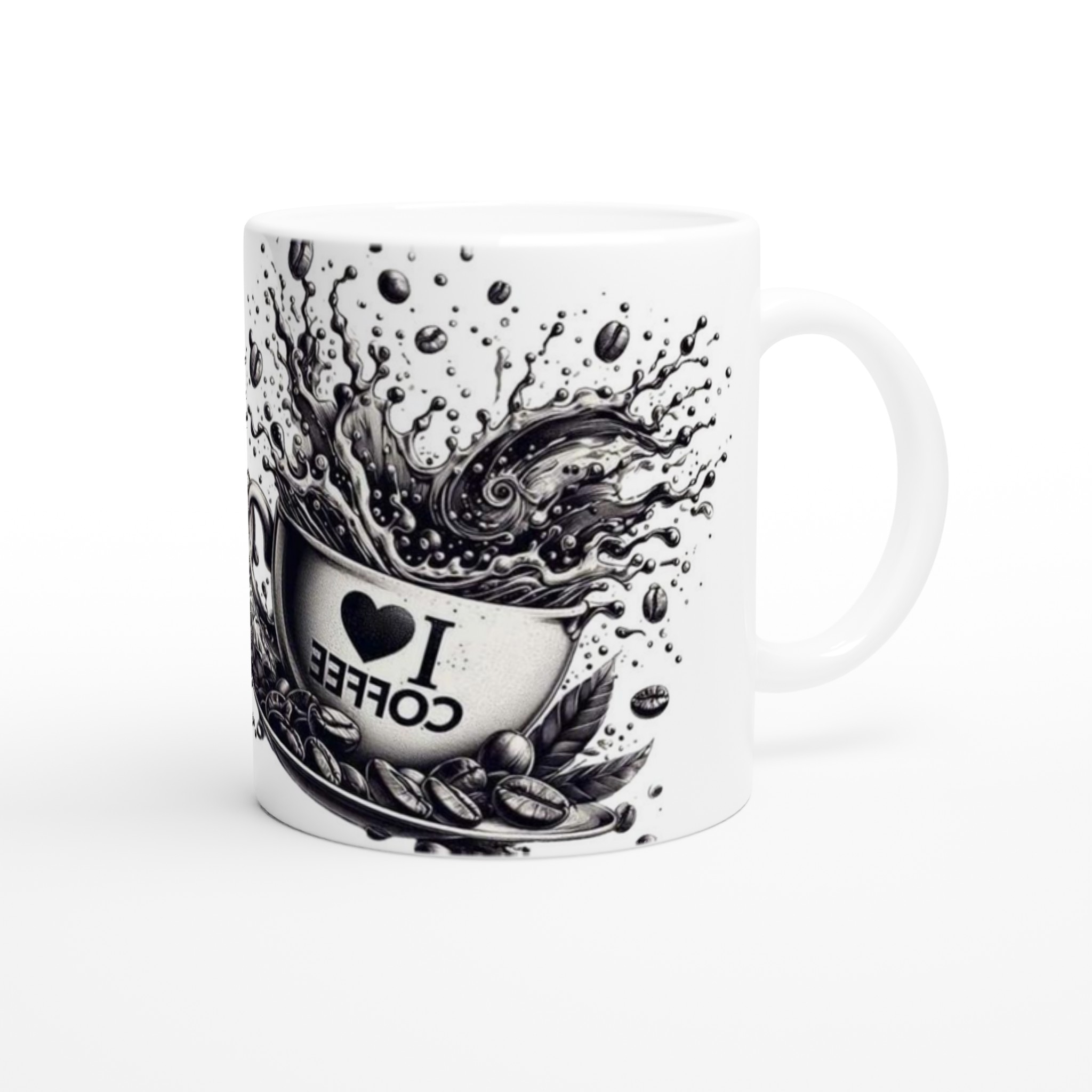 I ♥ Coffee 11oz Keramisk Mugg med Dynamisk Kaffemotiv i Väljbar Färg 10 39e68d50-4278-416e-80ac-46505a5bb8bb