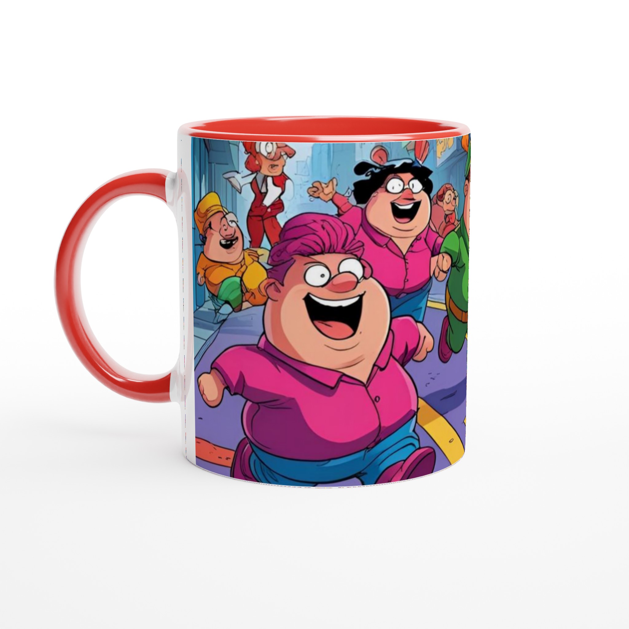 Vit 11oz keramisk mugg med glatt och färgstarkt designmotiv i flera livfulla kulörer 6 3a12387c-2d88-4f62-80c2-78cdb169beff