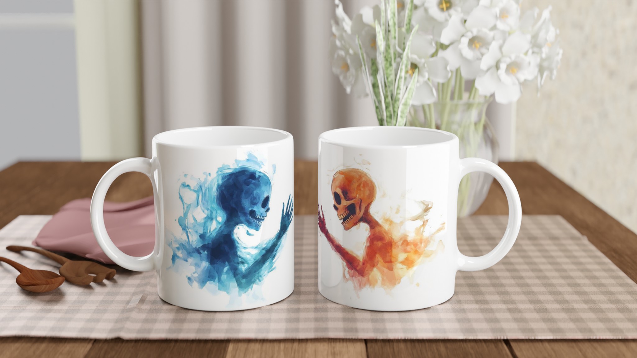 Soulful Fusion: Konstnärlig Dödskalle Mugg – Välj din Färg för en Unik Kaffestund 10 3a148bd9-2e5e-42f0-982b-de9c09058d92
