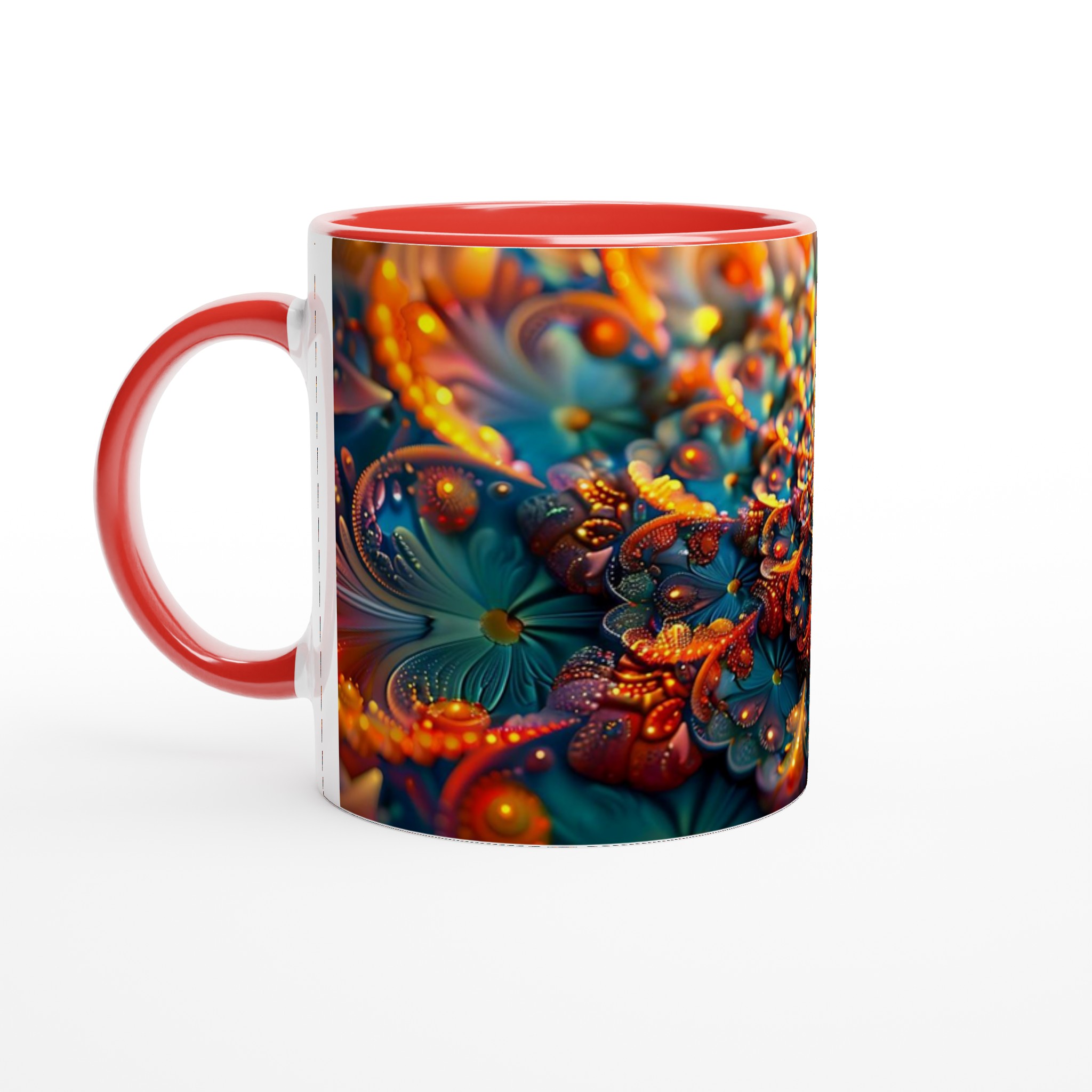 Psykedelisk Blomstrande Mandala Mugg – 11 oz Keramikmugg i Vibrerande Färgval 6 3a46c467-fdb2-43fe-ba9b-5a4828cb65de
