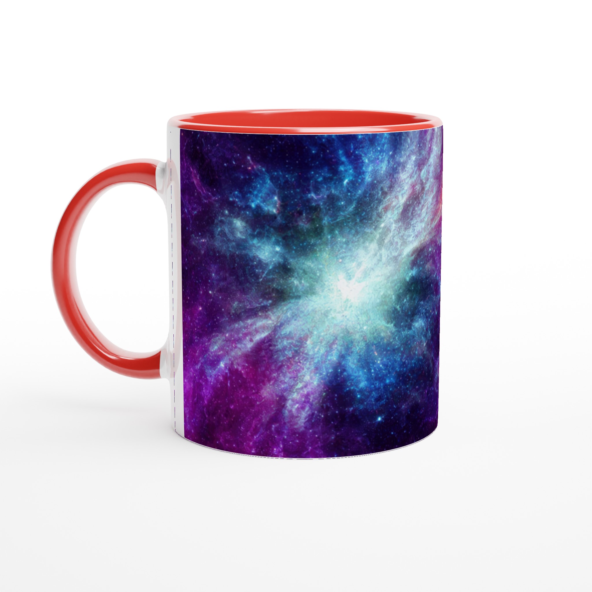Vit 11oz keramisk mugg med galaxinspirerat motiv i flera fängslande färger 5 3a575b90-7391-436b-bb04-dac66bfa0856