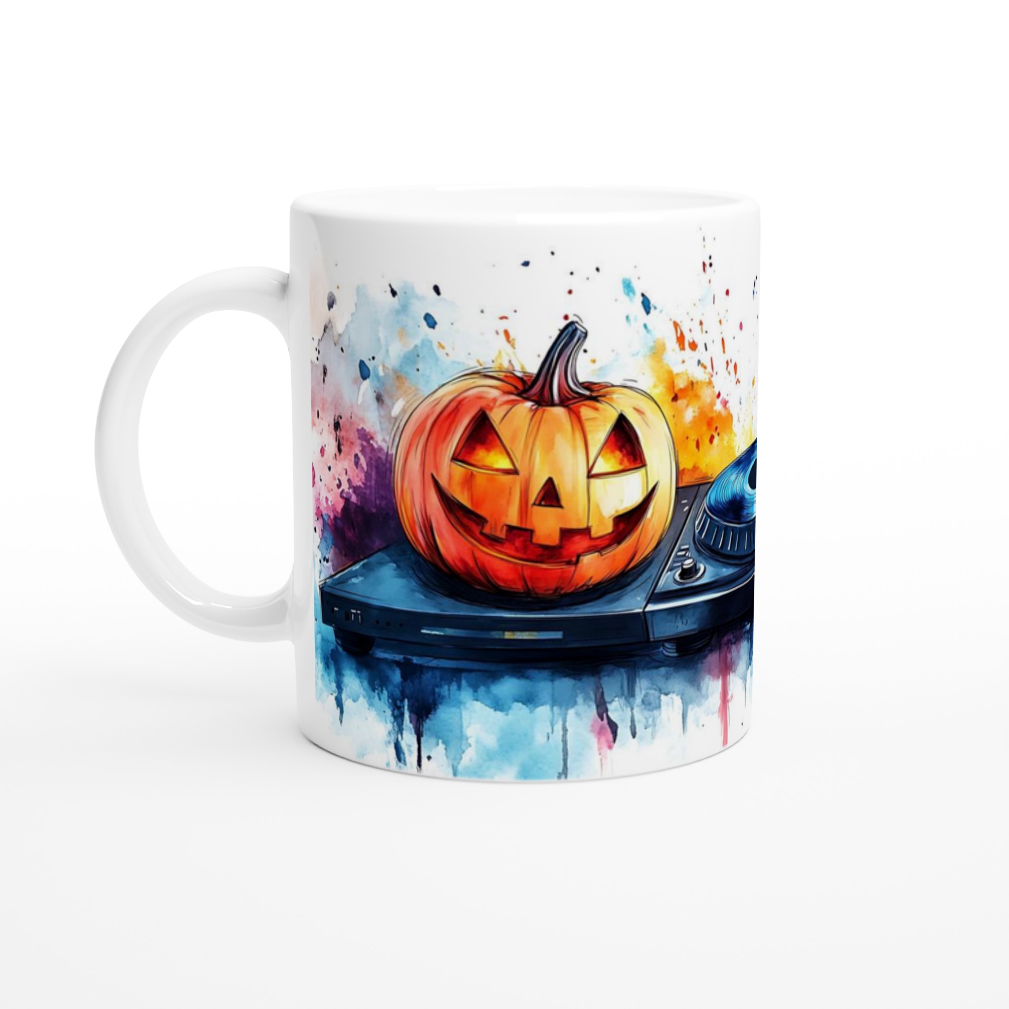 Spooky Beats: Halloween DJ Pumpkins 11oz Keramisk Mugg – Välj bland 7 Färgstarka Nyanser 1 3a5af3c0-2c61-41e1-82a1-9ab3955fee3f