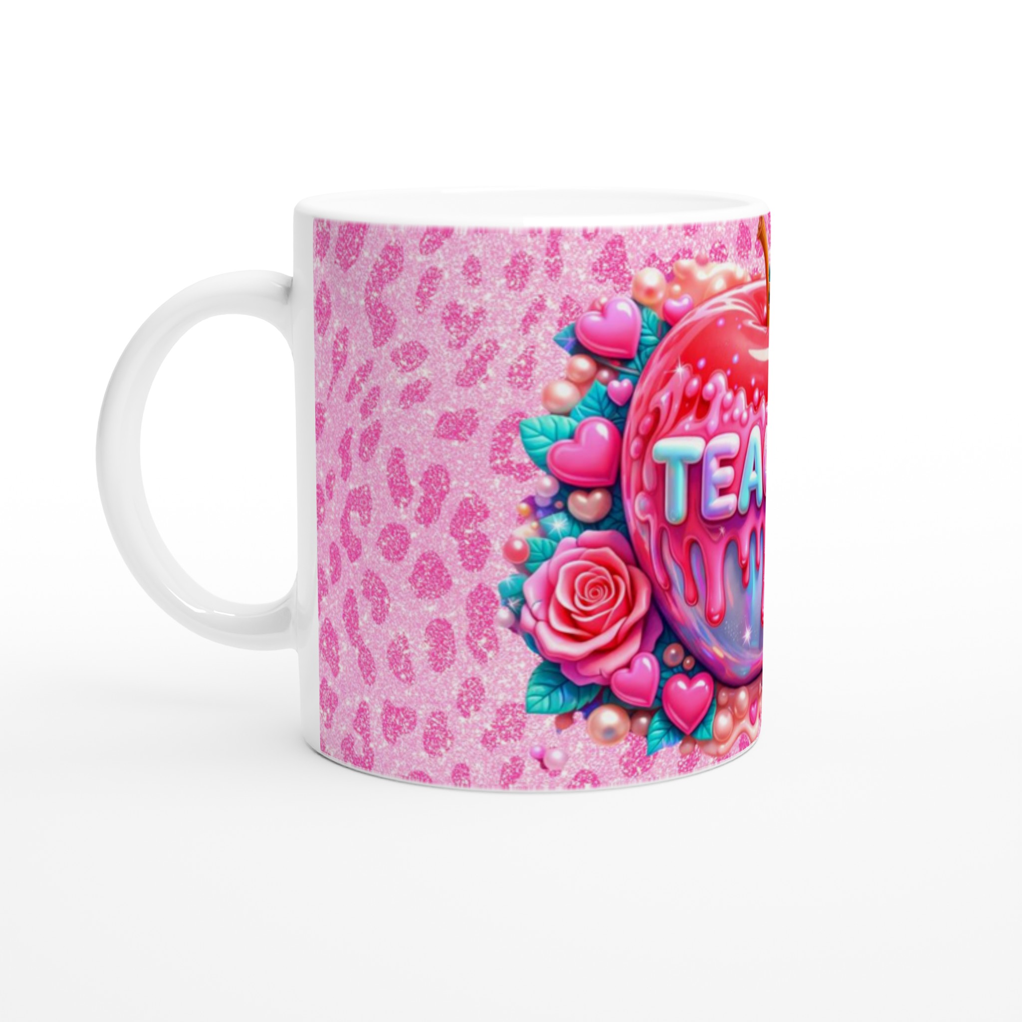 Glossy Pink Teacher Apple Ceramic Mug – Celebrate Educators in Vibrant Style 1 3a6e7a14-af3c-42af-814b-b1554b82bfca