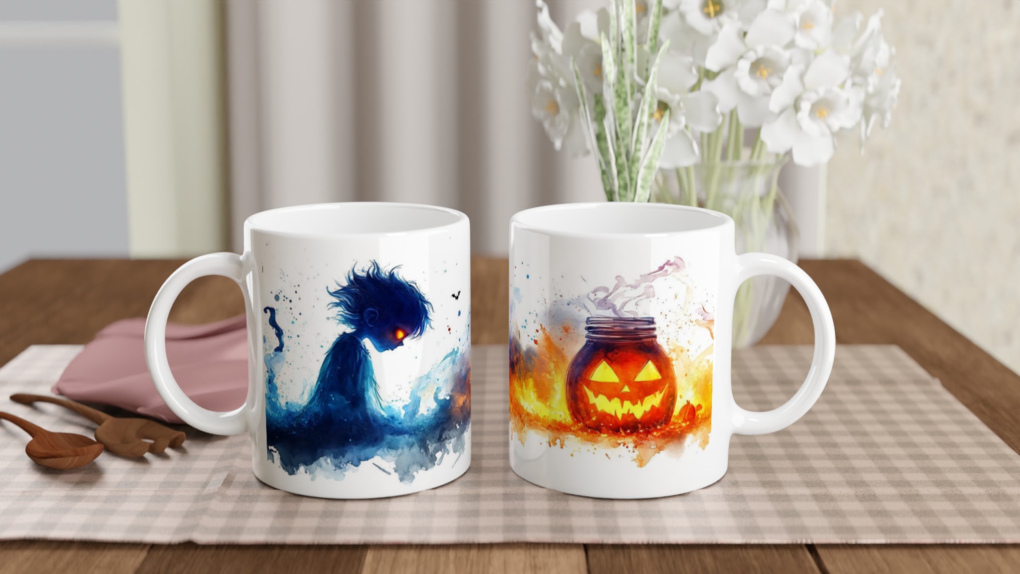 Spöklik Halloween Mugg – Mystisk Ande & Glödande Pumpa – Välj din färg! 10 3a70b856-ecb8-4954-a392-4e56a4dcb72b