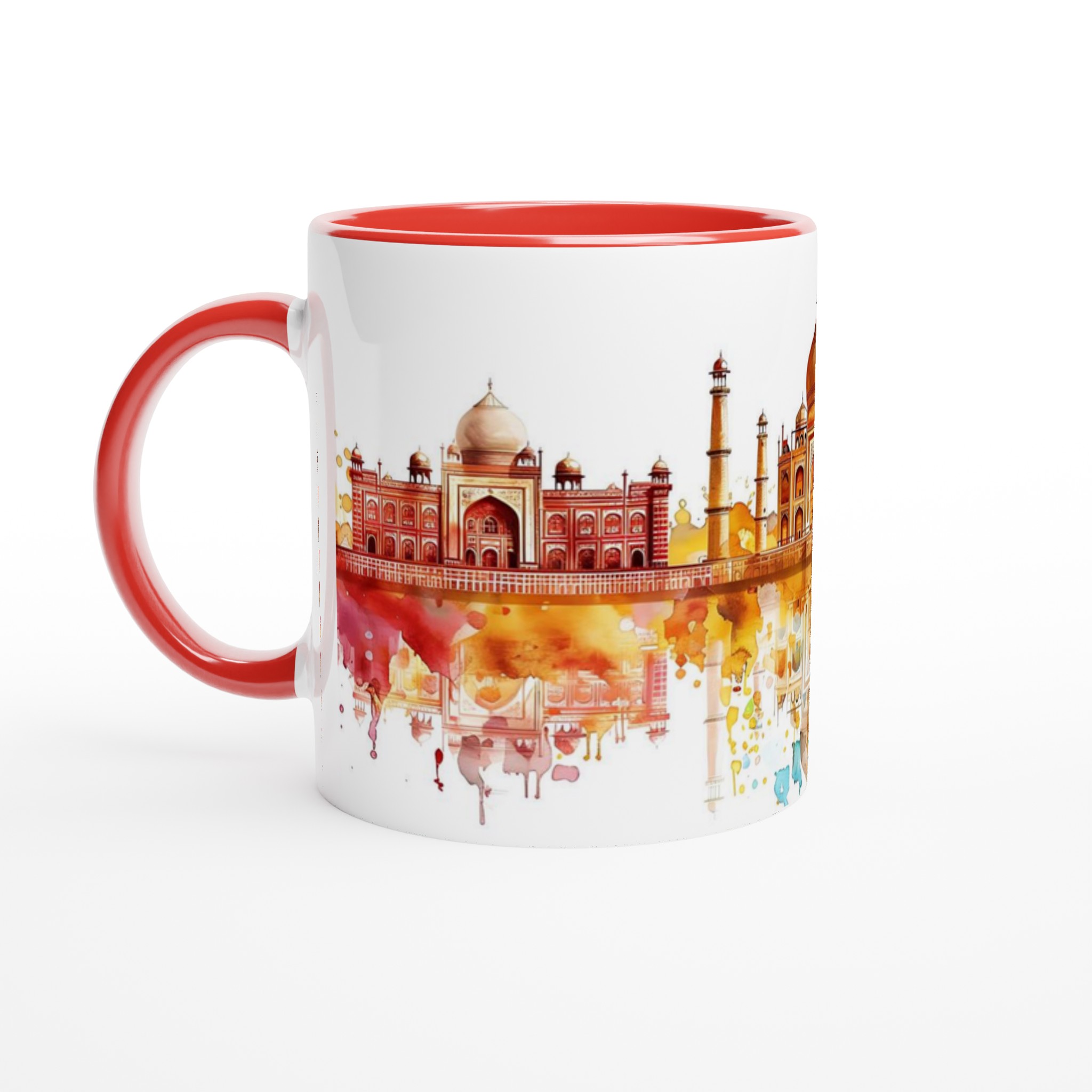 Vattenfärg Taj Mahal Mugg – Indiska Monument i Livliga Nyanser – Välj Din Färg! 5 3a7585c9-e477-4e9d-ad18-6bce9a87c8ef