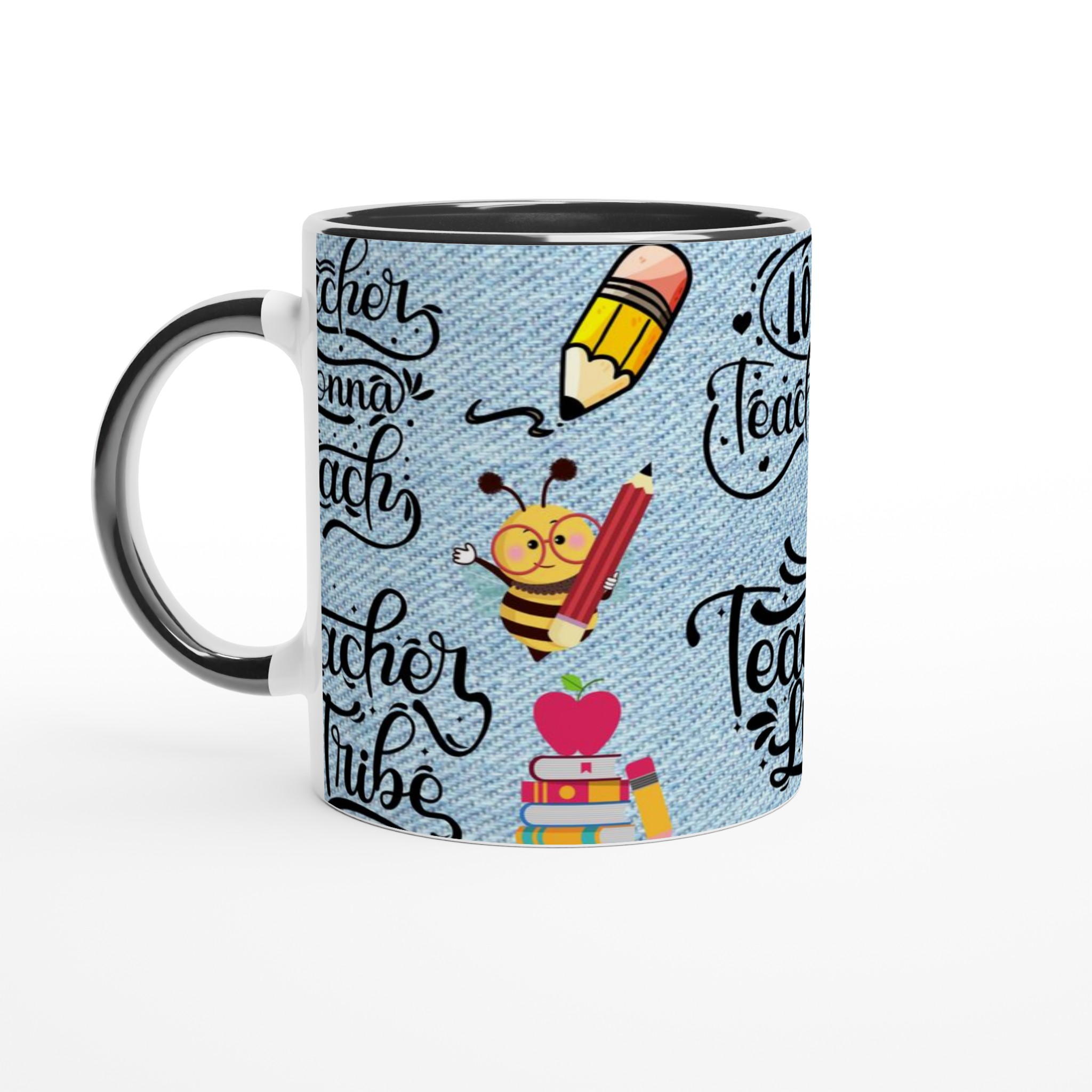 Vit 11oz keramisk mugg – Inspirerande lärare med färgstarkt skolmotiv i sju lyxiga keramikfärger 4 3b21e8a5-970d-4d80-adf6-04bae9801f04