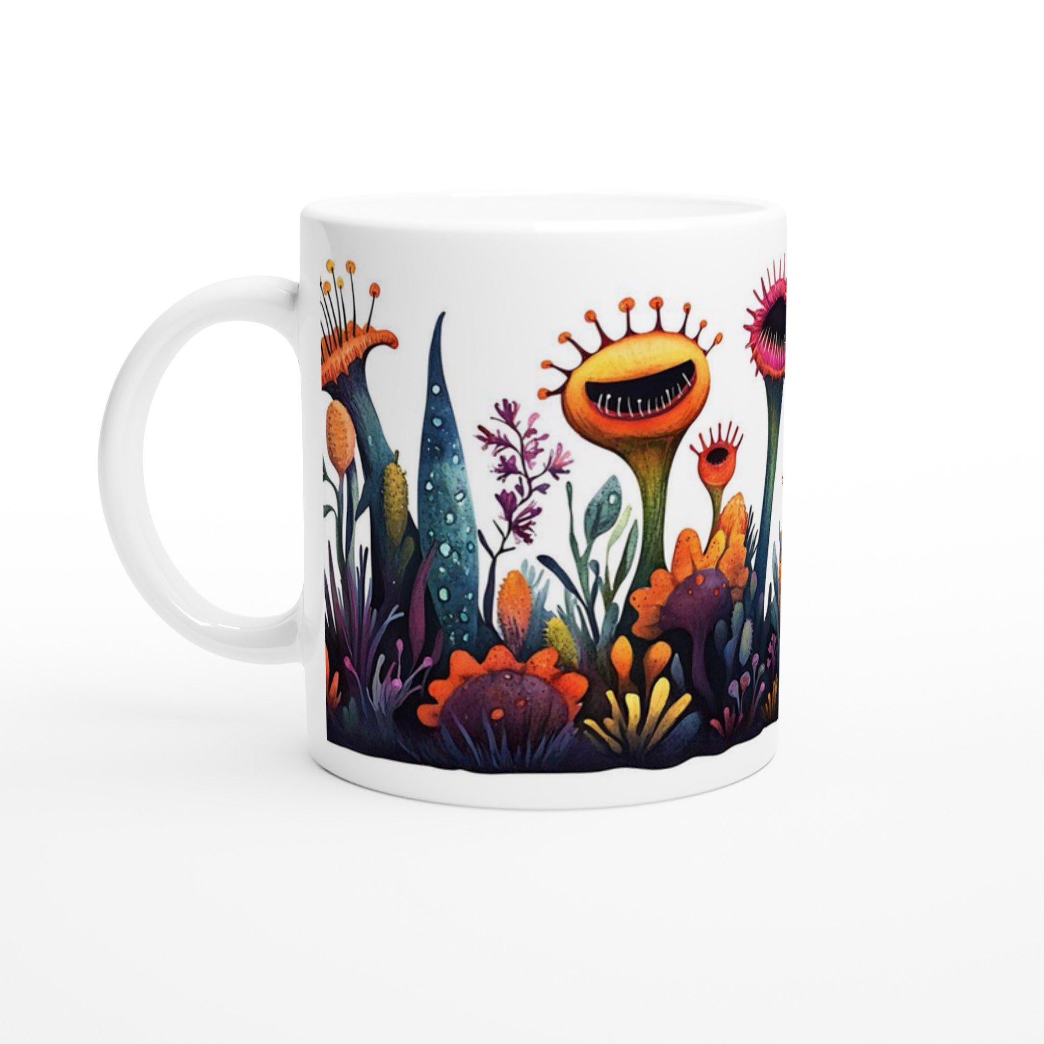 Mystiska Blommor 11oz Keramisk Mugg - Drömsk Design med Livfulla Färger 1 3b424cee-3cba-46ec-ace4-4ef7a290377d