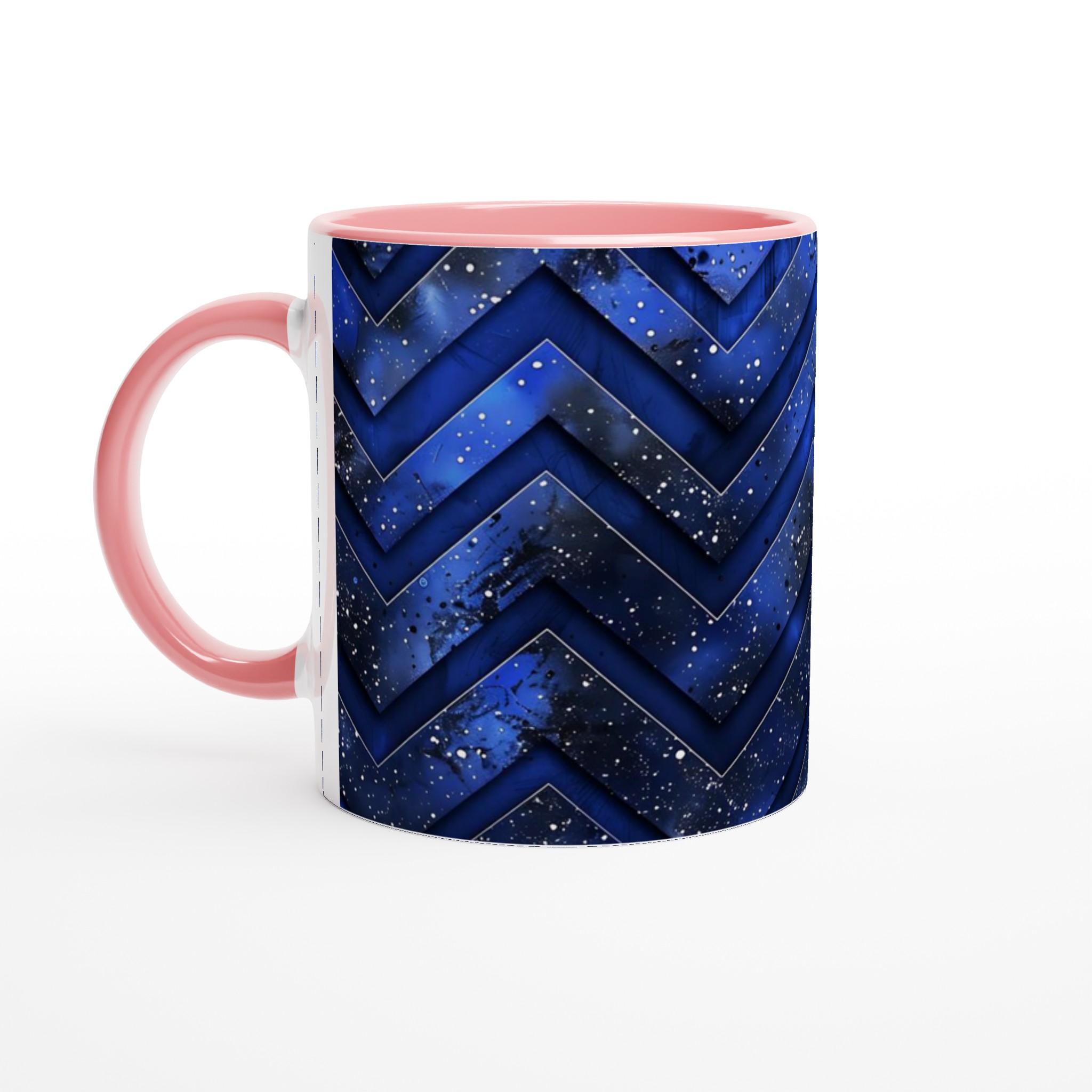 Vit 11oz keramisk mugg med stjärnhimmel i blå och svart – välj bland sju färgstarka nyanser 6 3b6da0ce-638d-4ee7-9159-0b36335b3ad2