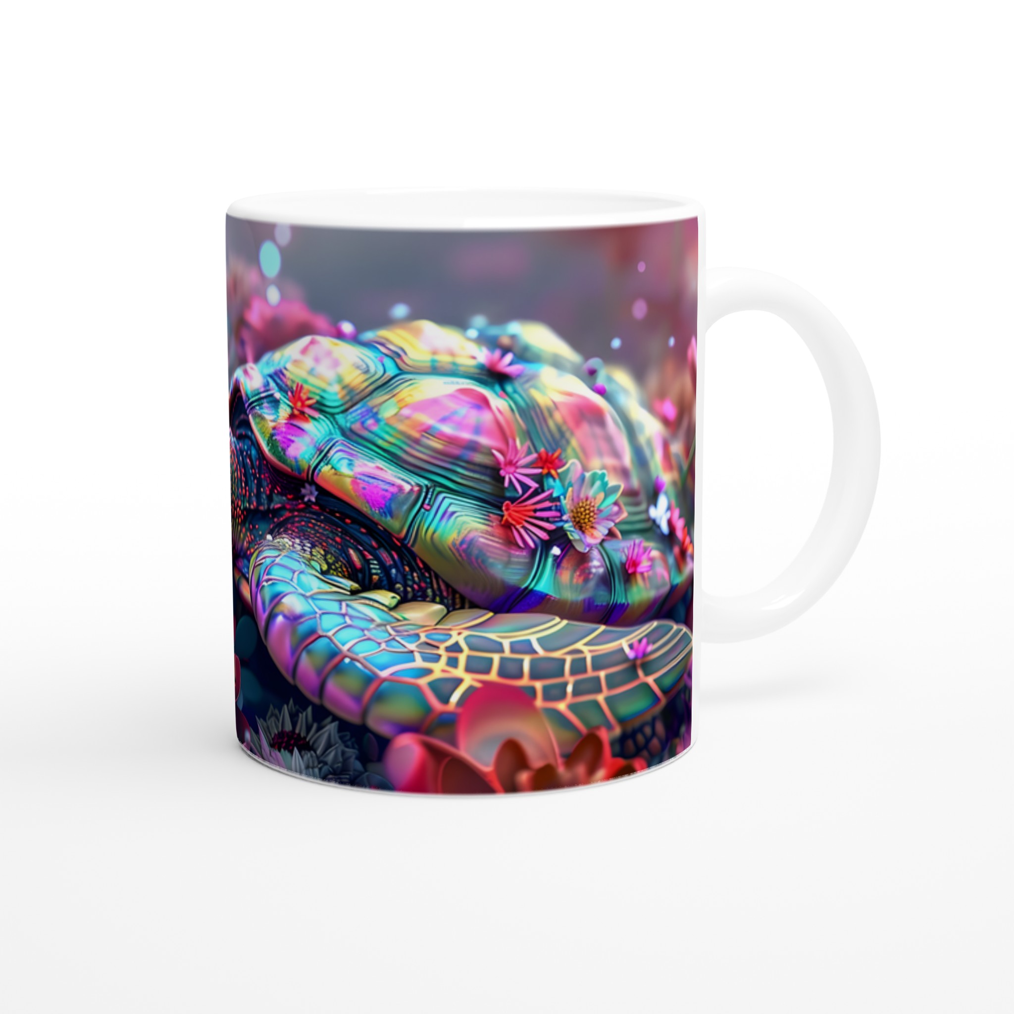 Färgsprakande Havssköldpadda 11oz Keramisk Mugg – Konstfull Design i Levande Nyanser 9 3b782aab-651f-430f-b805-90990047b49d
