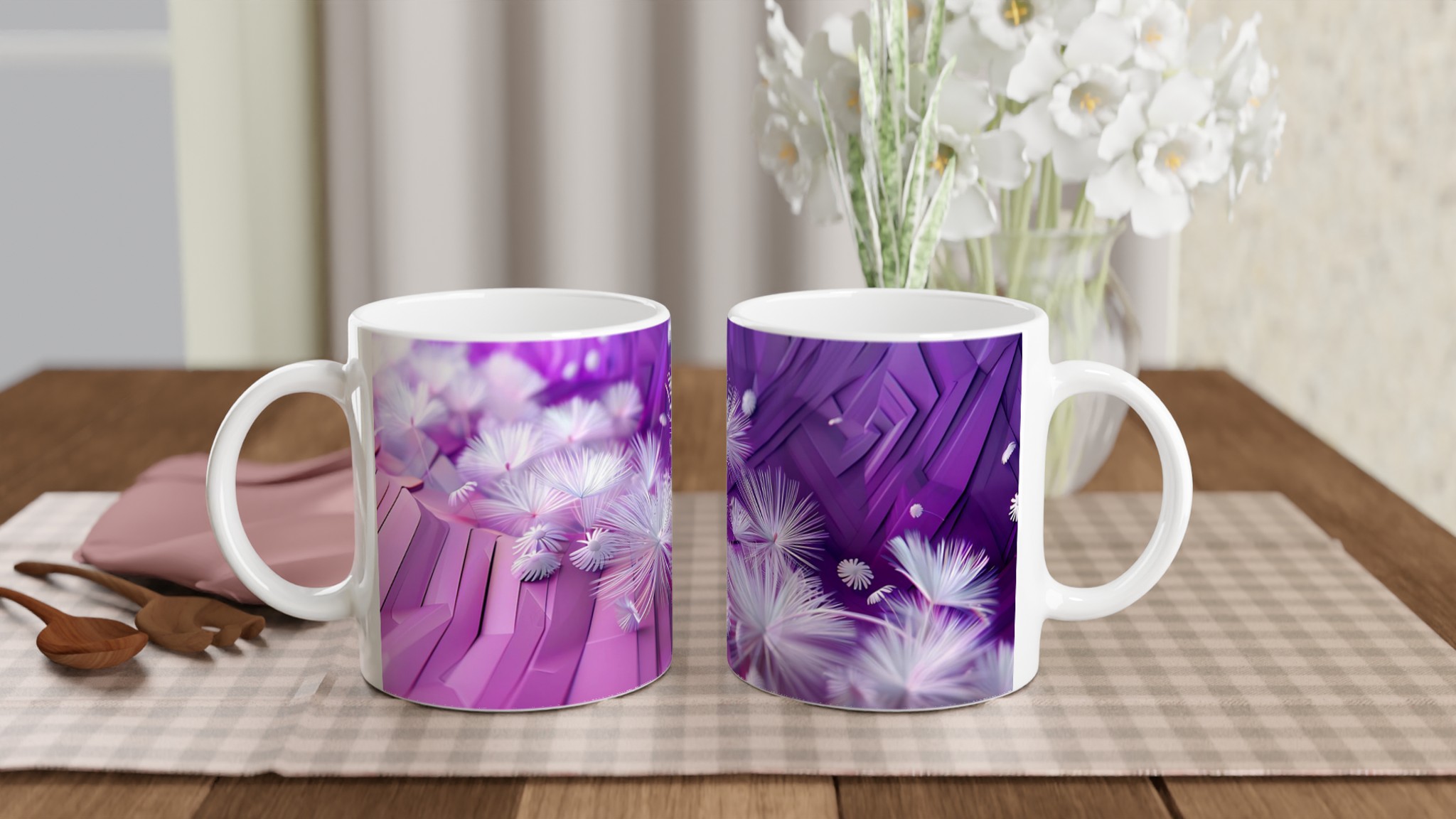 Abstrakt Lila Dröm 11oz Keramikmugg – Din Kaffepaus i Sju Färgstarka Nyanser 10 3b7edd91-f198-4a66-b733-f06cd845e8db