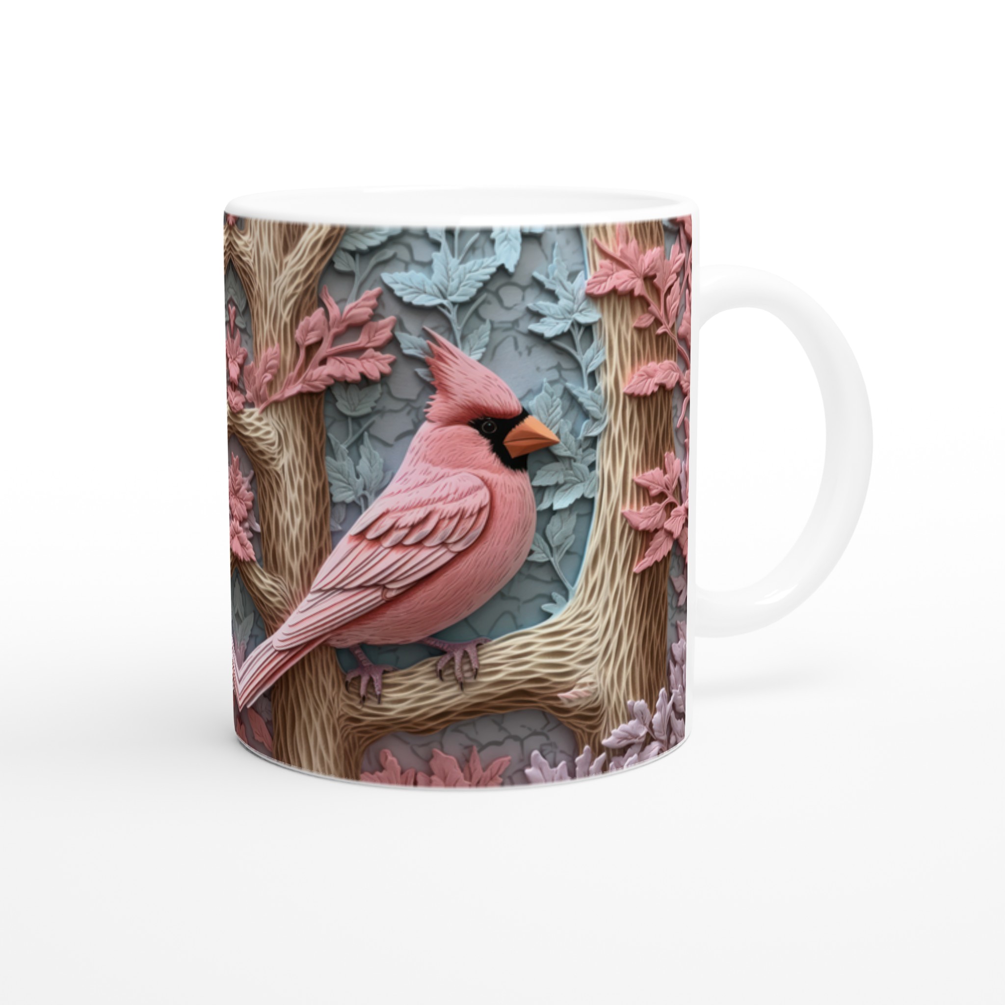 Elegant 11oz Keramisk Mugg med Pastellfågelmotiv – Välj Din Färgblandning 10 3b8d0909-f099-4812-ae03-1672229fa43a