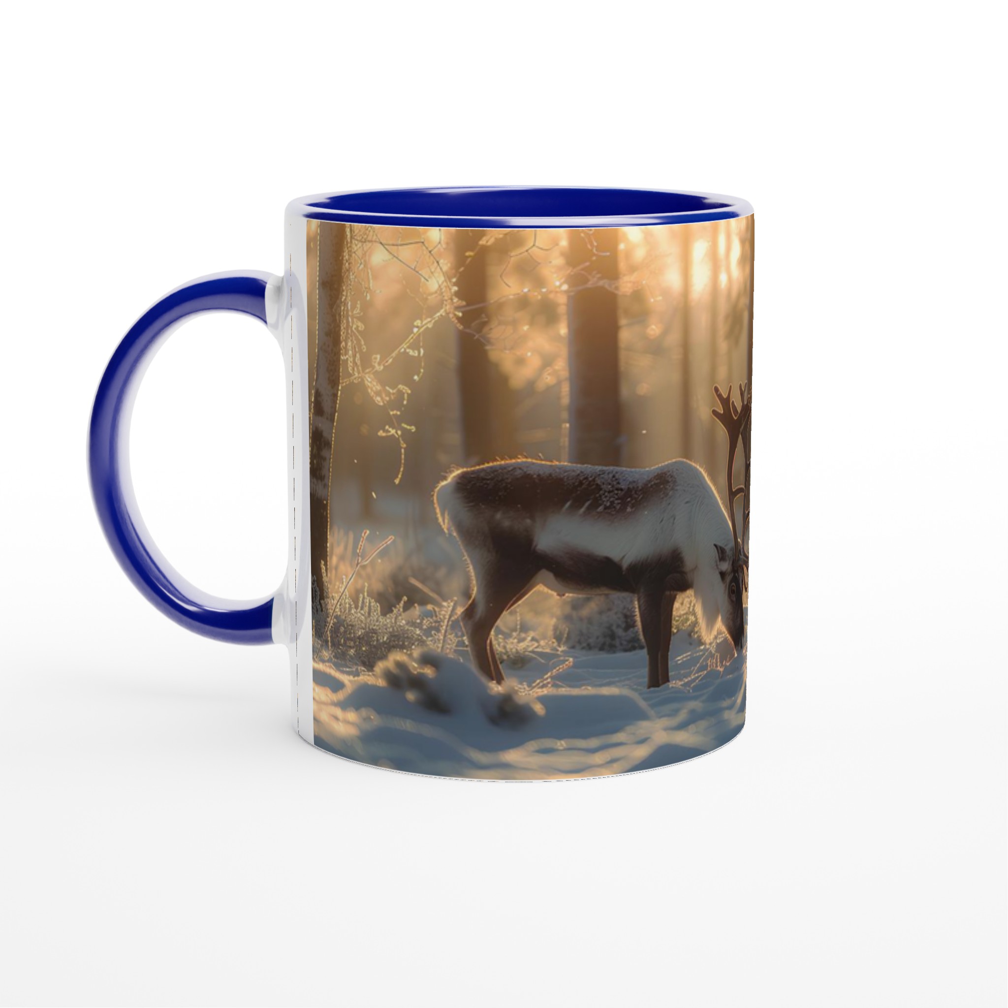 Nordisk Vintersaga Mugg – Magiskt Motiv med Ren i Solnedgång, 11oz Keramikmugg i Valfri Färg 2 3b90203c-e2f8-43a9-99f2-c21807b531ce