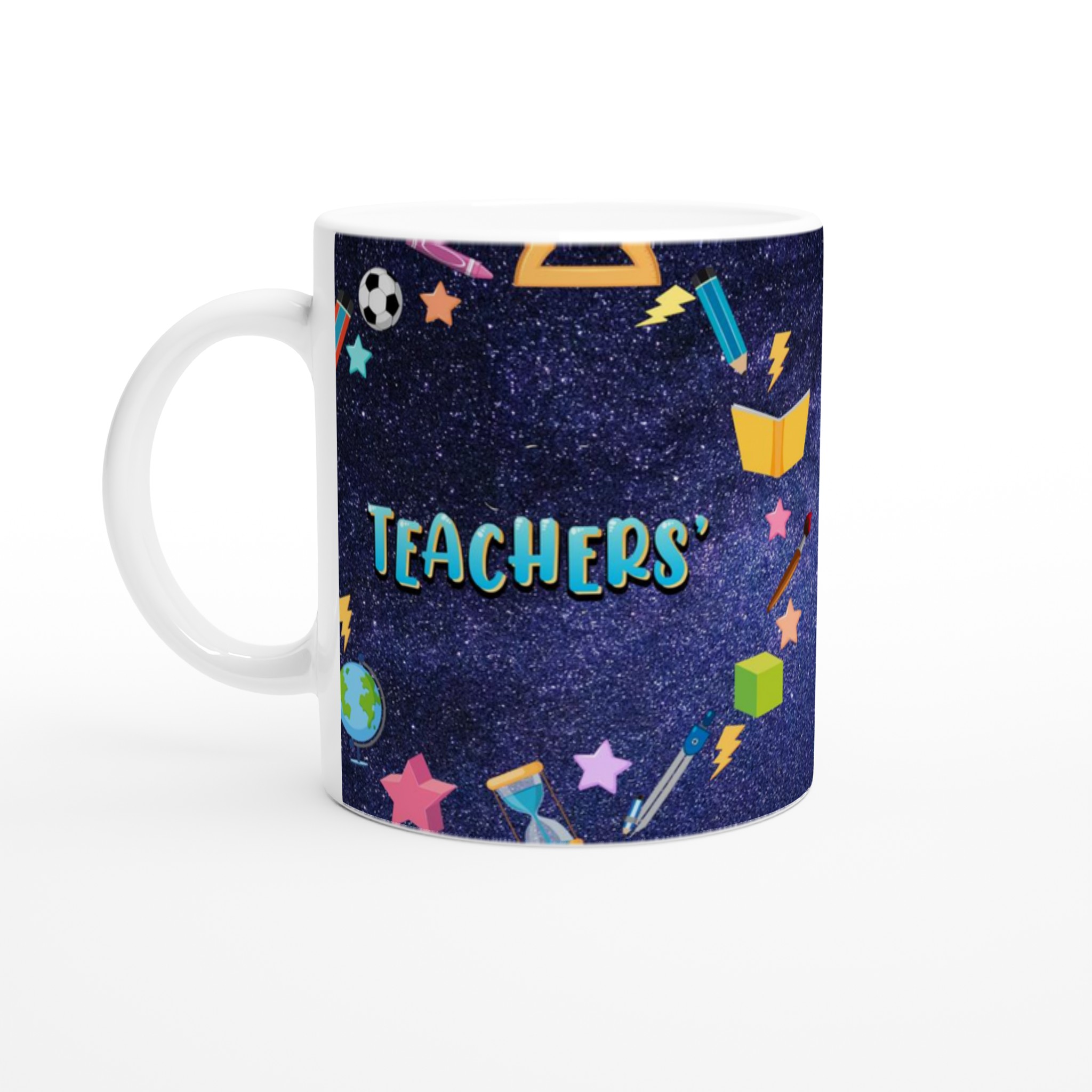 Vit 11oz keramisk mugg med färgstarka lärarinspirerade motiv i flera keramiska färger 1 3bcc6f5d-760b-4a37-b676-6050b4ebb903