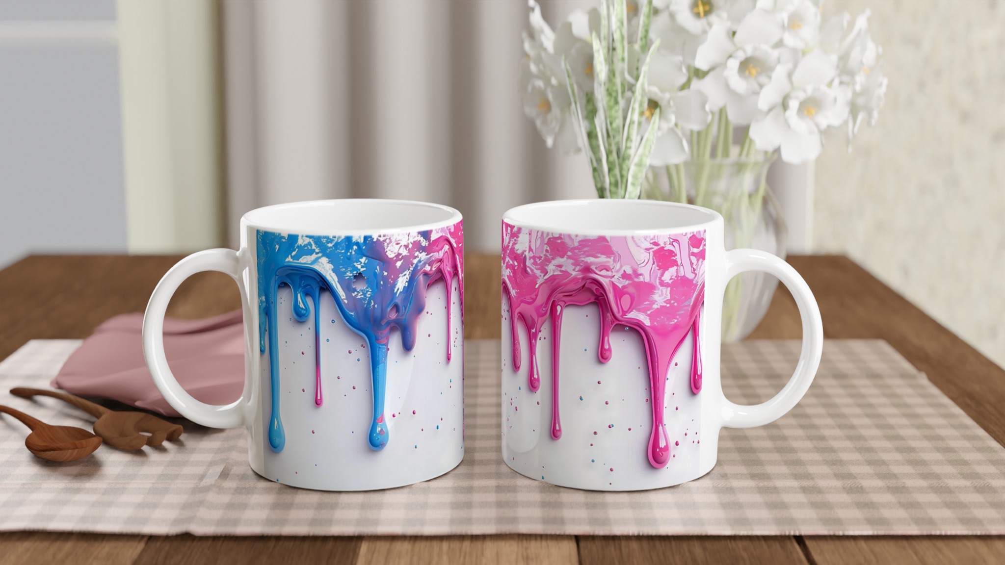 Färgsprakande 11oz Keramisk Mugg – Uttryck Dig med Drip-Art i Din Favoritfärg! 10 3bd19fc9-54b7-4719-964f-933ab461b238