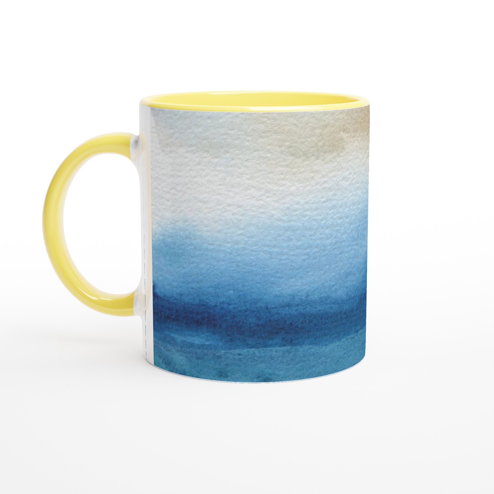 Elegant Vit 11oz Keramisk Mugg med Havsblå Akvarellkänsla 3 3be757ae-0a02-47d0-9ec7-f866a71abdbe