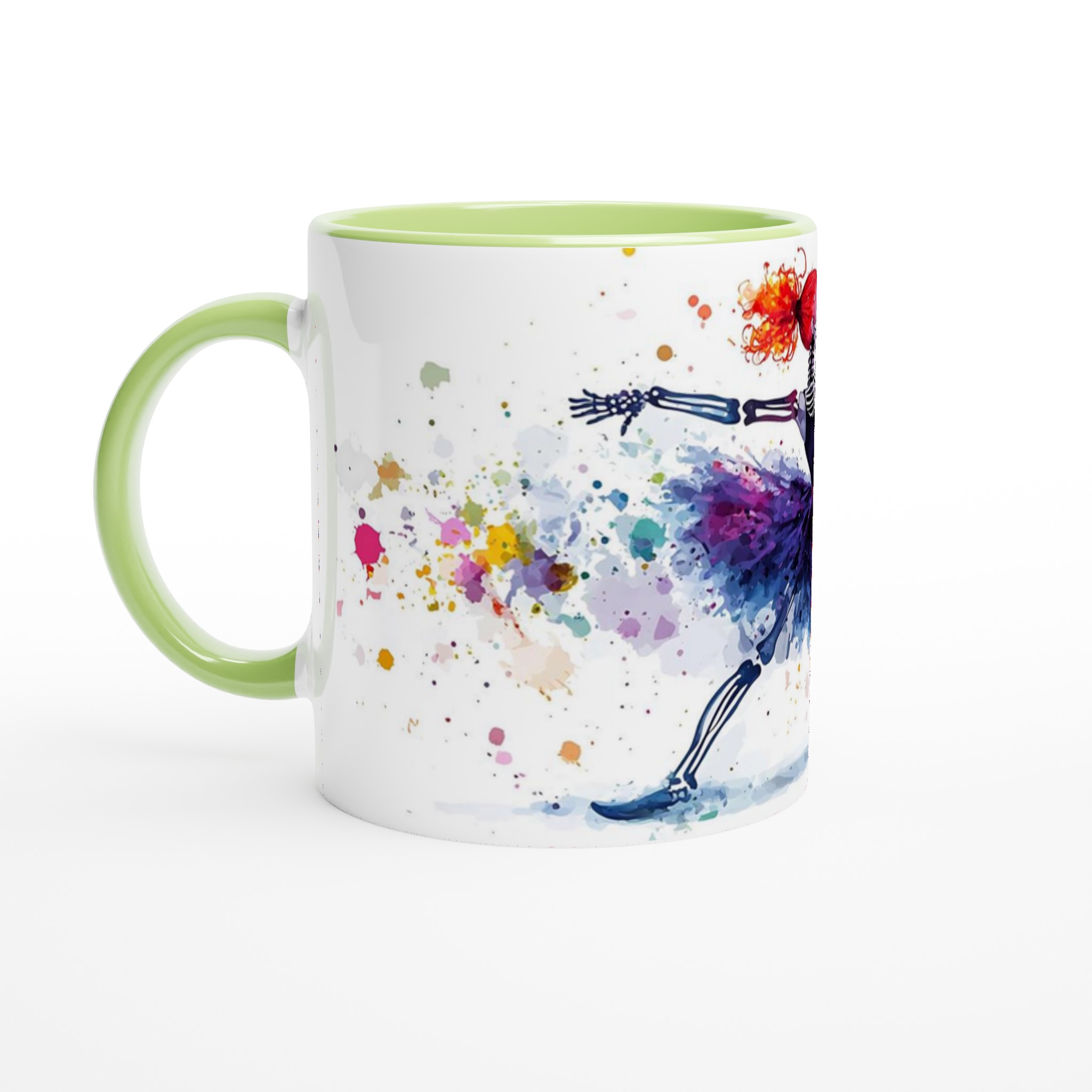 Dansande Skelett Mugg – Färgsprakande Akvarell Keramikmugg för kaffe, te & glädje, välj din färg! 7 3c033334-eaa8-4ba7-800a-c313ae02aabf