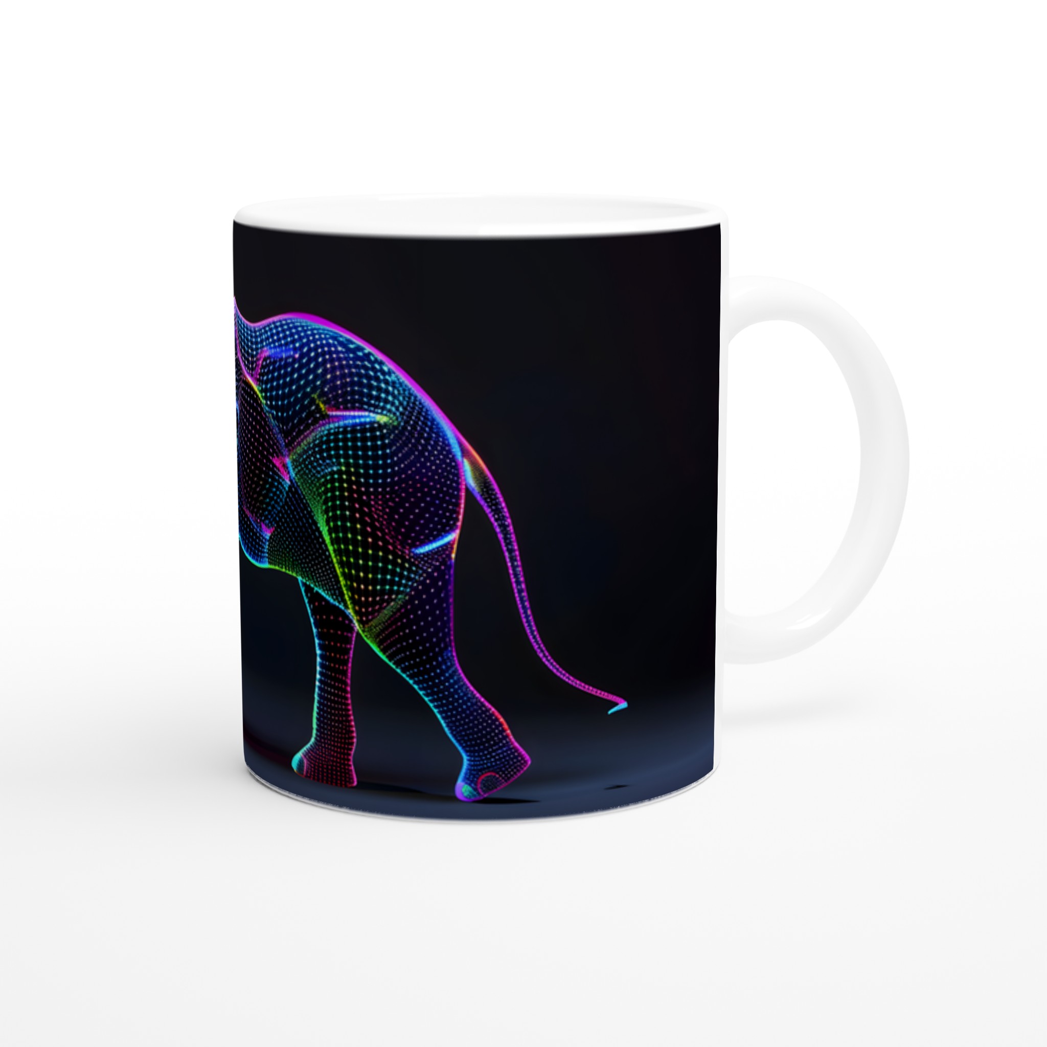 Neon Elefant Konstmugg - 11oz Keramikmugg i din valfria färg! 10 3c1f2036-65ad-4cce-9dbf-667ee16402fe