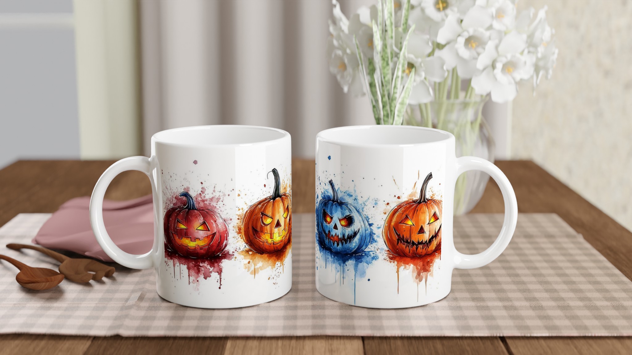 Spooky Pumpkins Akvarell 11oz Keramisk Mugg – Halloween Design i Flera Färger 10 3c447e93-a12c-4c64-865f-34acf60b729e