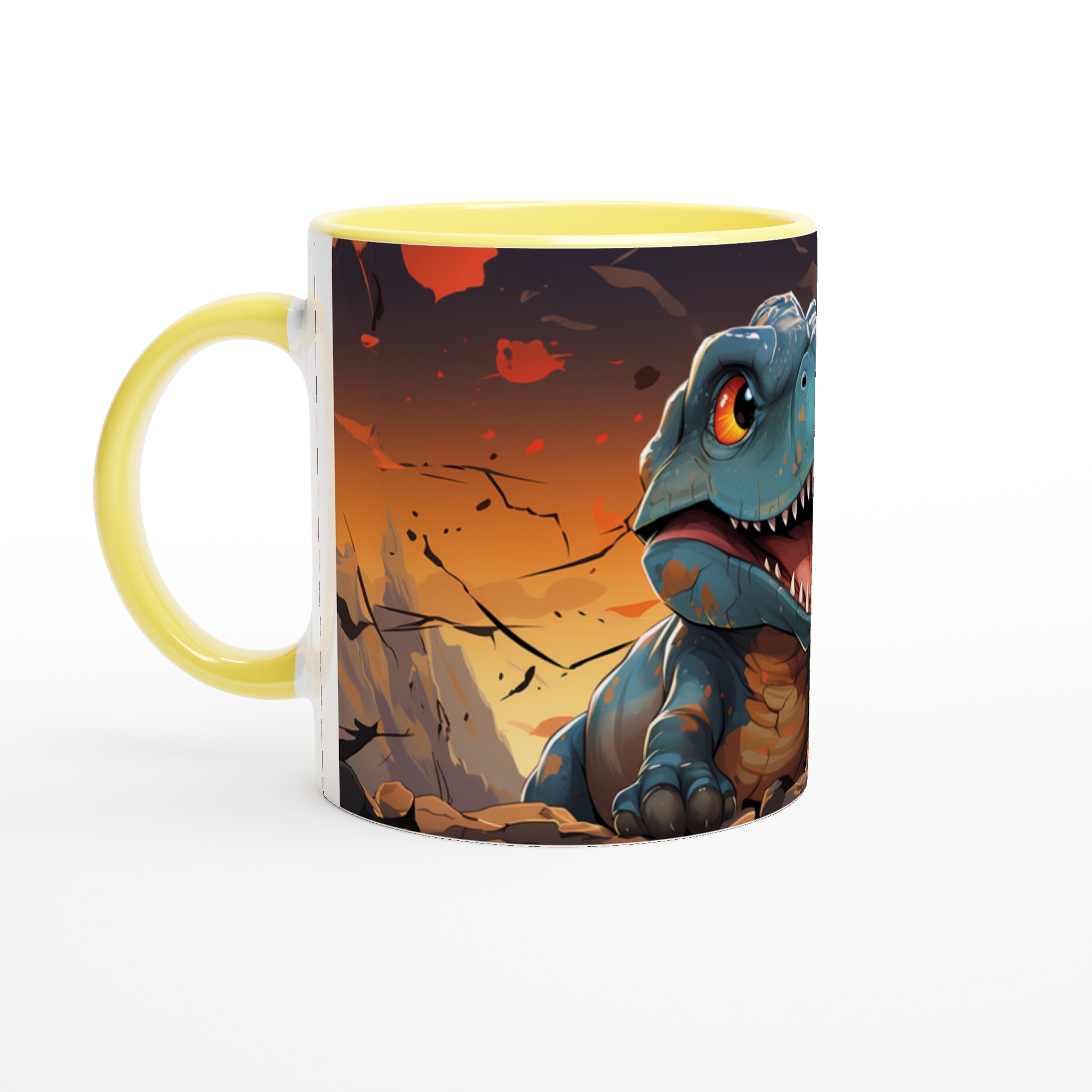 T-Rex Äventyr 11oz Keramisk Mugg – Färgglad Dinosaurie Illustration i Valfri Färg! 3 3c4d2cc2-7994-48cb-8934-9600d5f33653