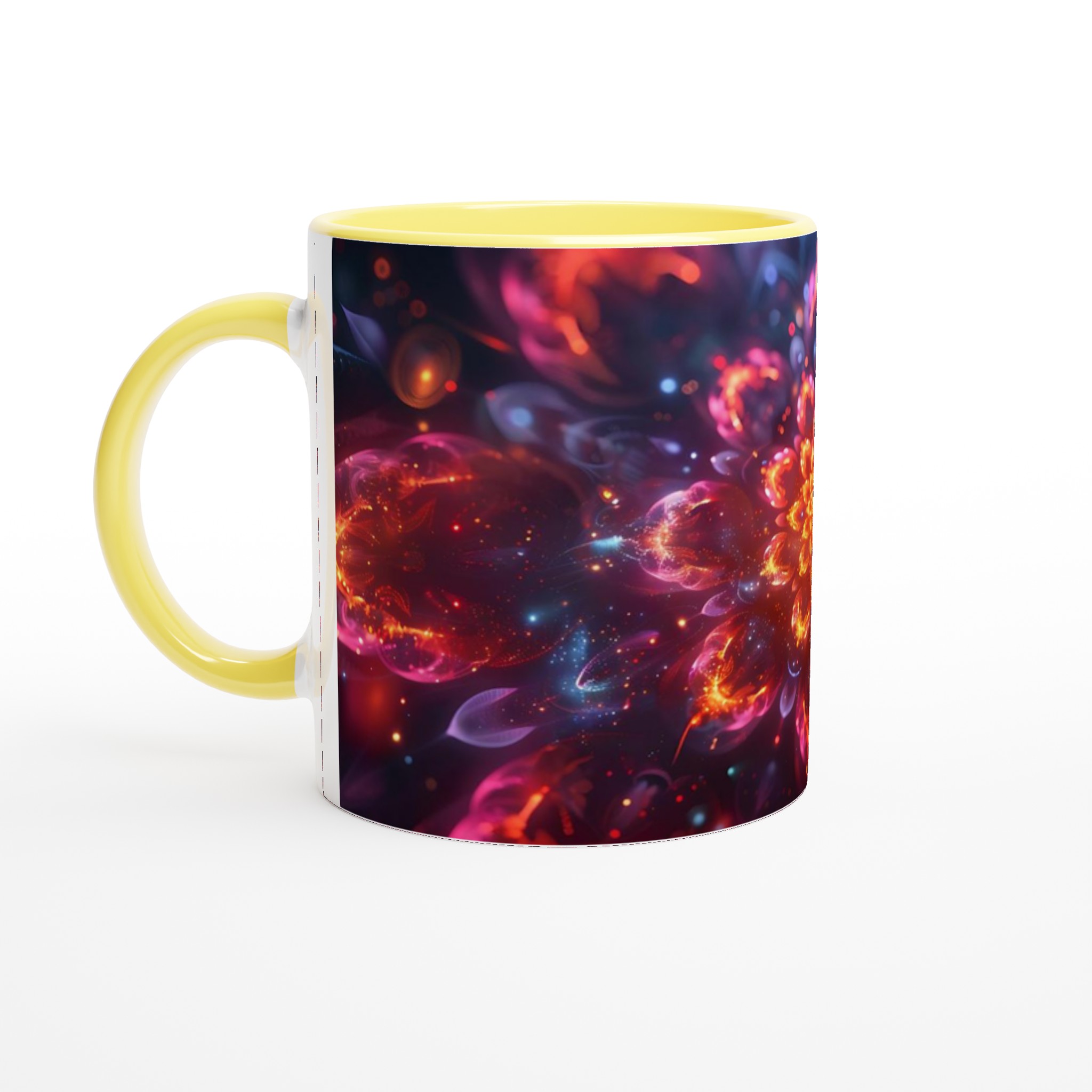 Kosmisk Blomsterdröm: 11oz Keramikmugg i Åtta Levande Färger – Diskmaskin- och Mikrovågsugnssäker 3 3c6b598d-c450-4245-b875-ff69f3f0c2cf