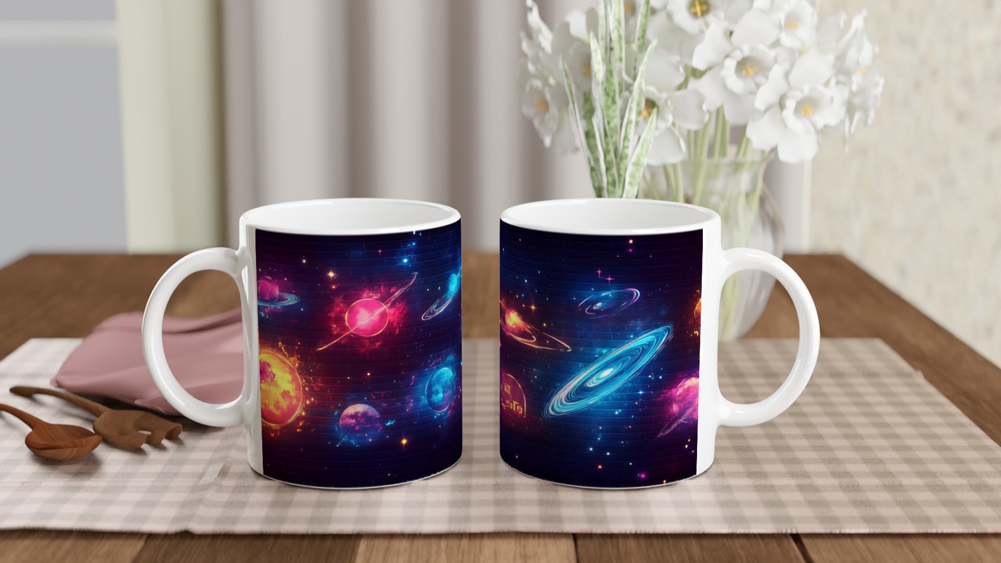 Neon Galaxy Keramisk Mugg - Rymdinspirerad Design i Klara Färger (11 oz) 10 3c70fadb-b148-4645-9e3a-210d3bc6a584