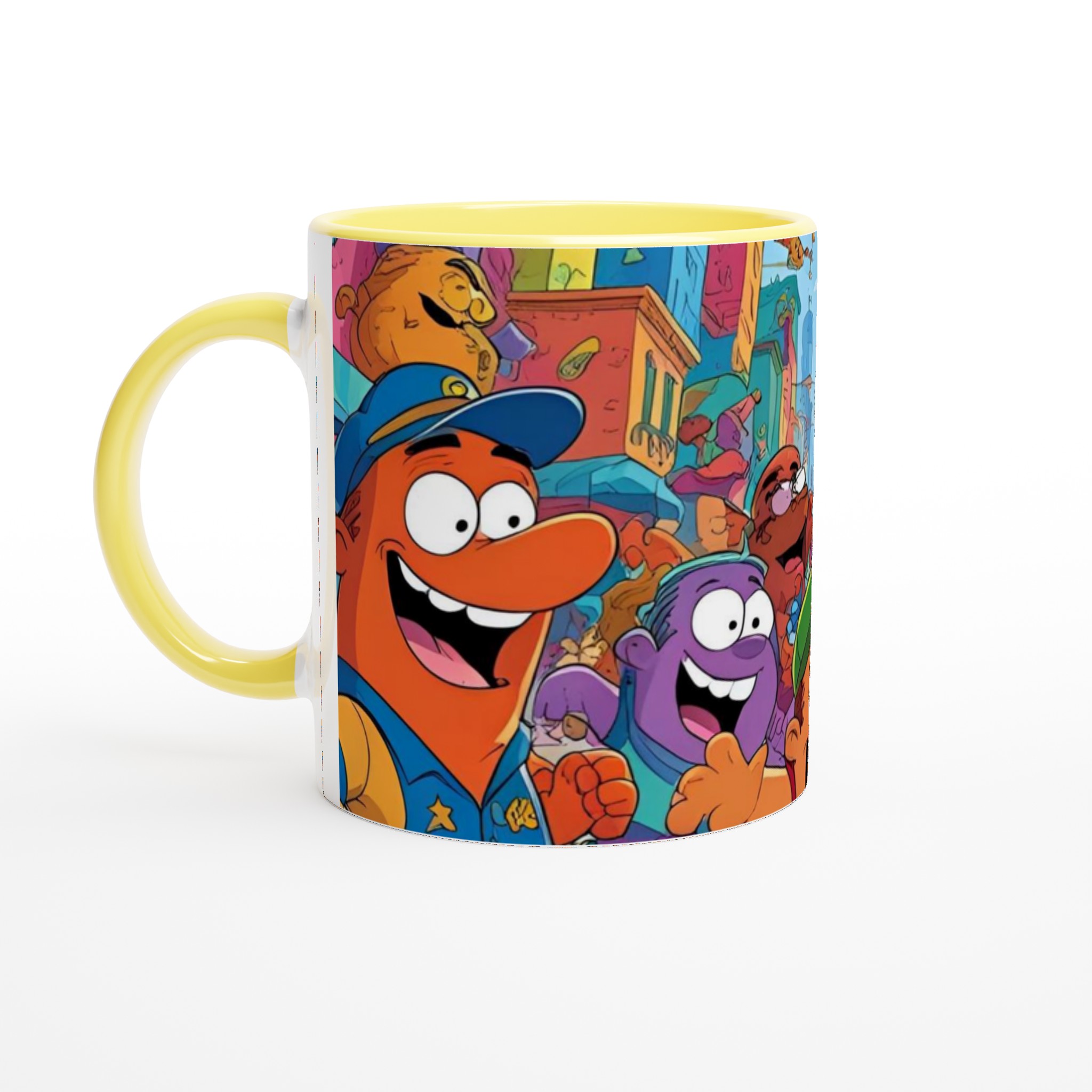 Vit 11oz keramisk mugg med färgstarkt och lekfullt tecknat motiv – välj din favoritfärg 3 3c958fd7-d739-4bdc-93f2-d361943374d9