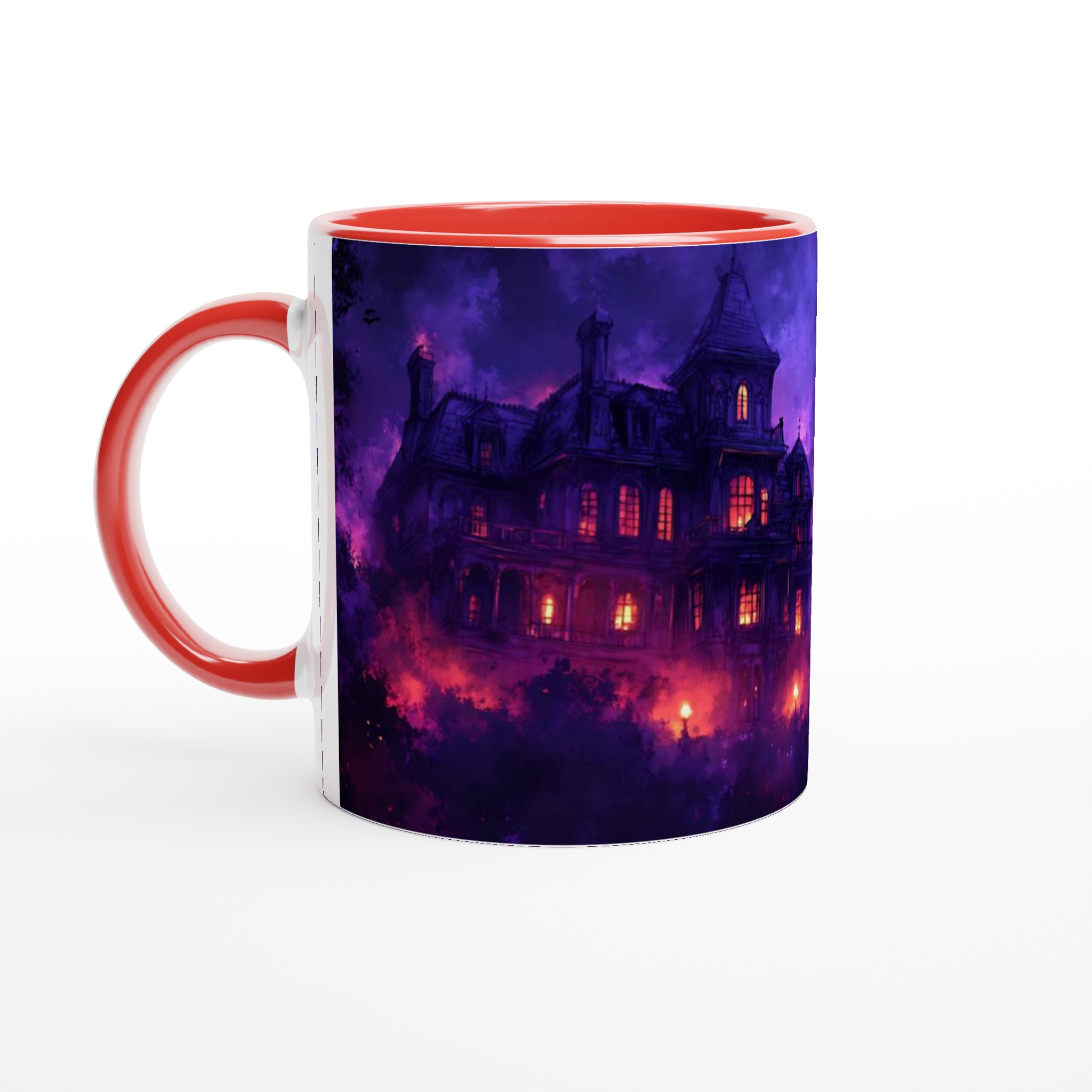 Vit 11oz keramisk mugg med mystisk gothisk slottsillustration – välj bland sju färgsprakande keramiknyanser 5 3ca90869-fc63-4086-9144-56ddc9df18d5