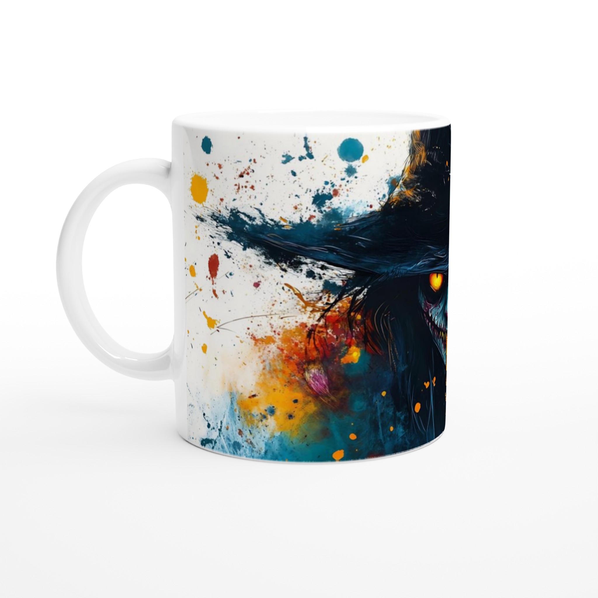 Skräckinjagande Akvarell Halloweenskräckmugg - 11oz Keramisk Mugg i Valfri Färg 1 3cb4fb4e-949b-46da-bf38-ee79c43075ef