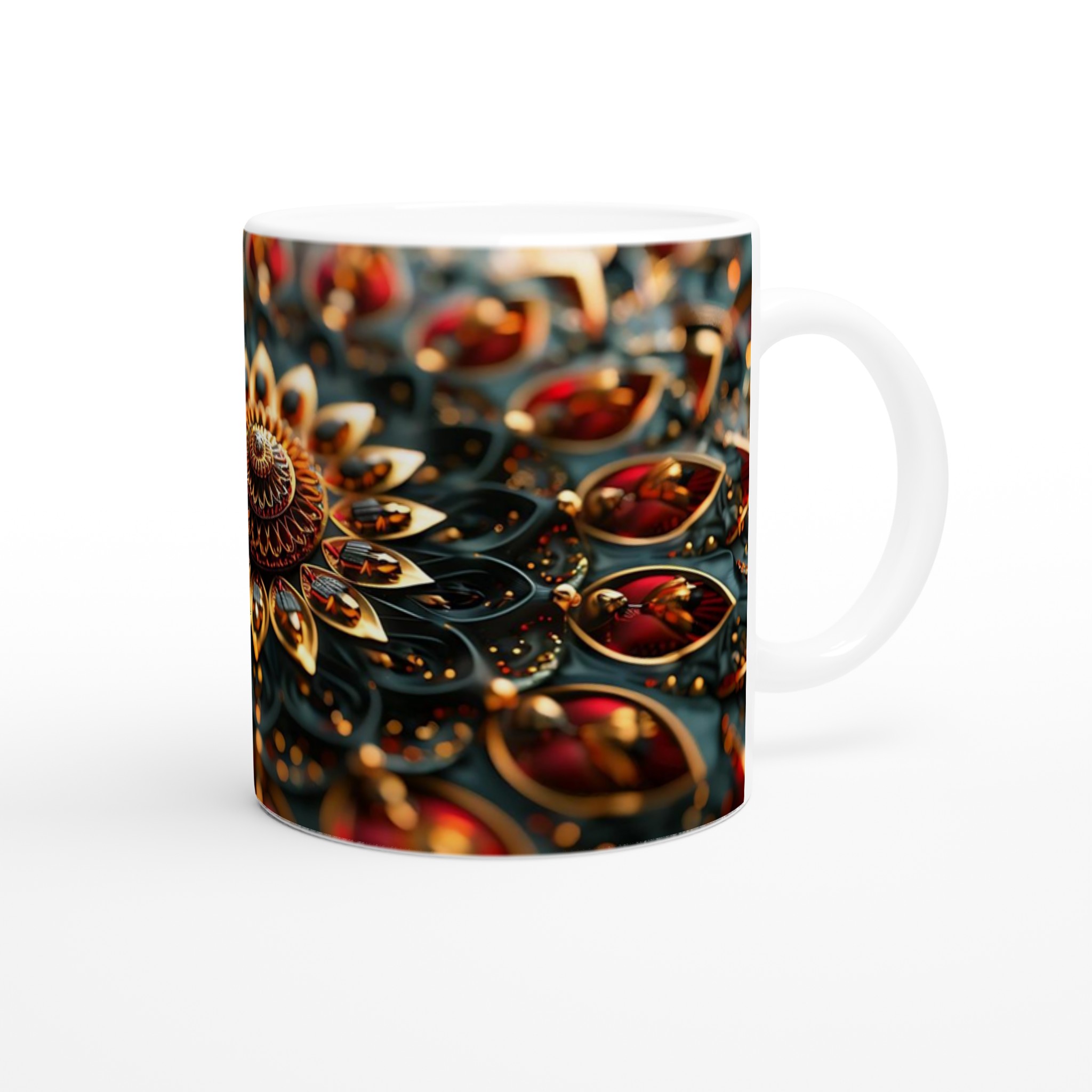 Lyxig Mandala Keramikmugg - 11oz i Valfri Färg, Diskmaskin- & Mikrovågsugnssäker 9 3cc9c5e4-e457-4916-87b8-c9129086a35e
