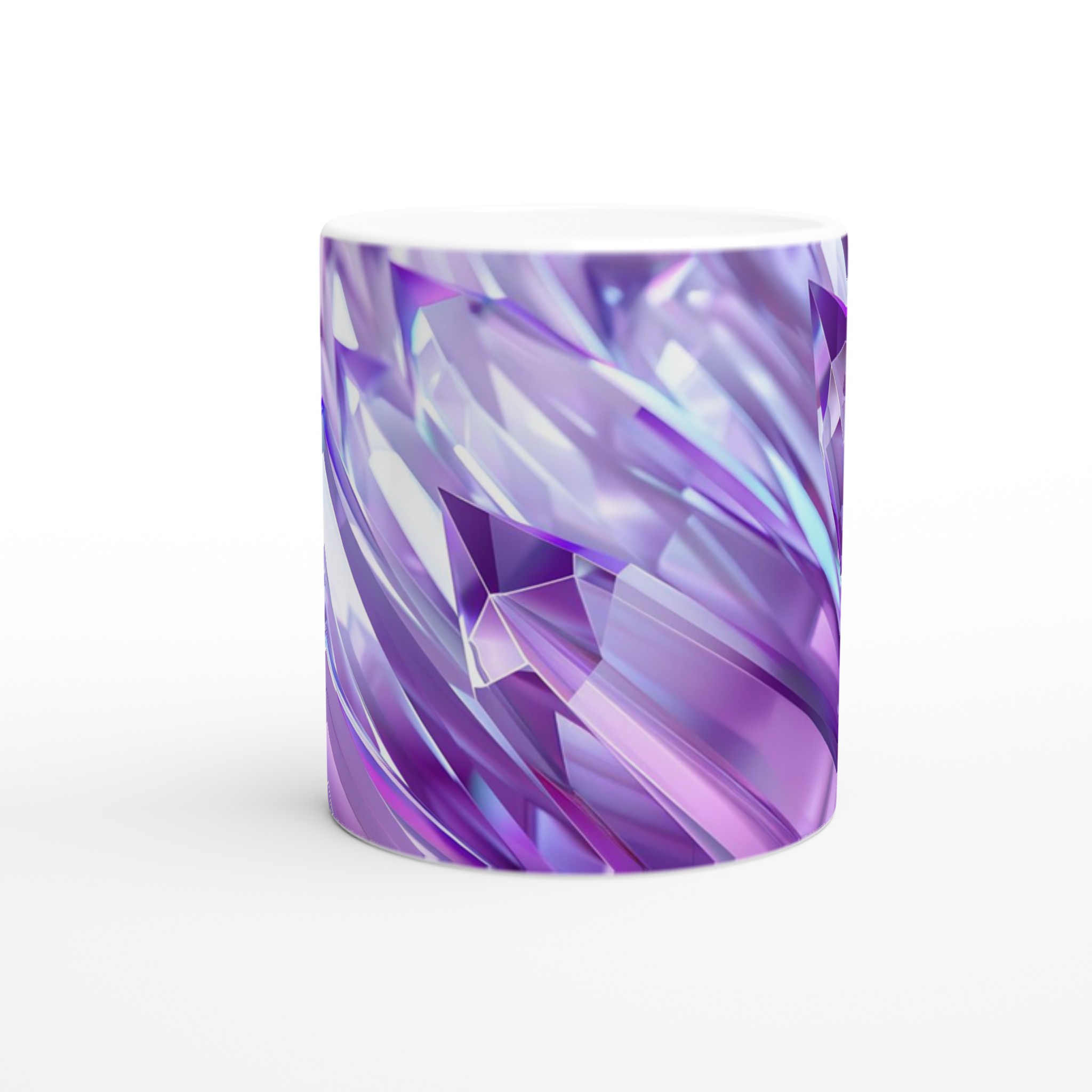 Glittrande Lila Prismamugg – 11 oz Keramisk Kaffemugg med Kristallklar Design 8 3ce672ce-5bfa-4f8f-a16a-0bfdc7268f61