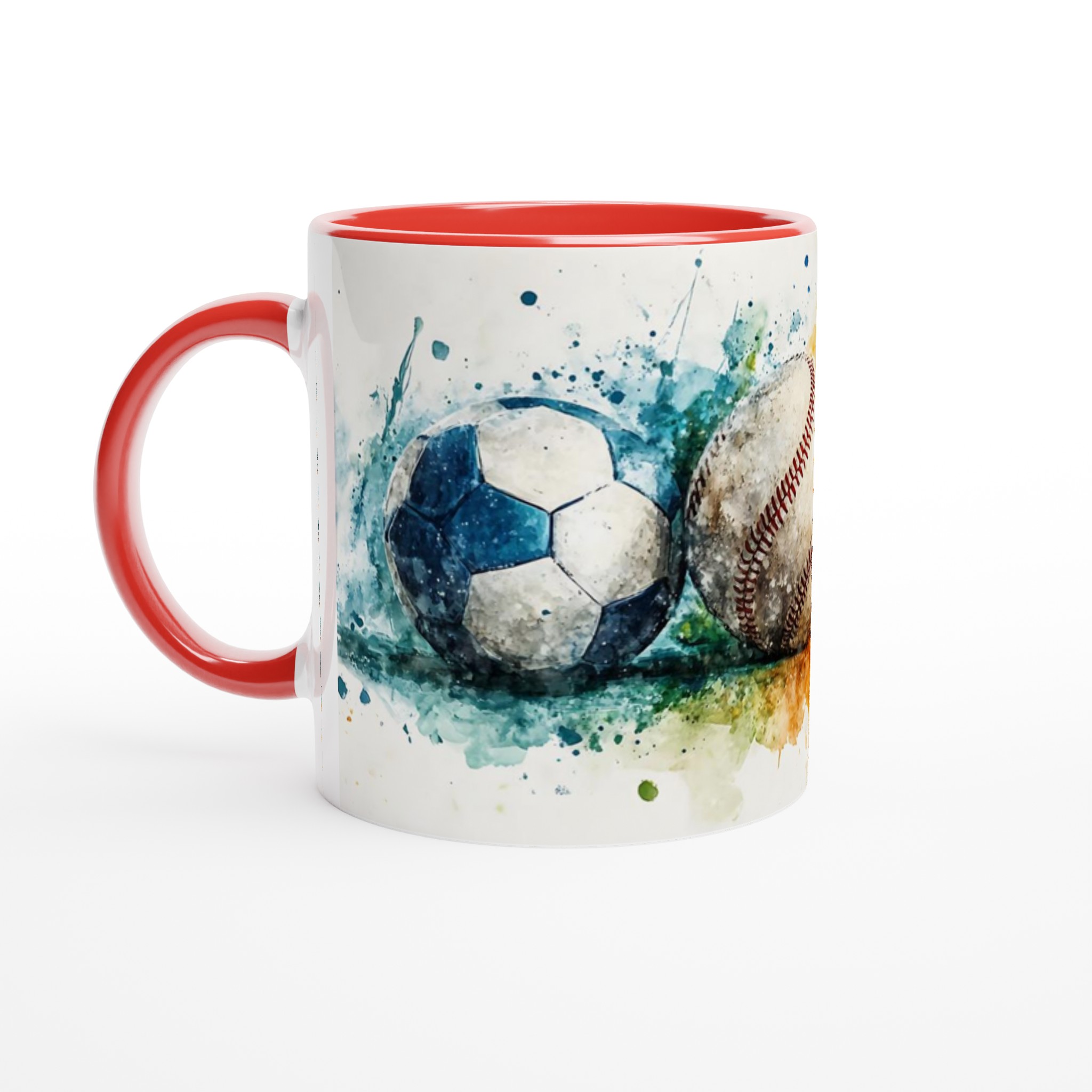 Vit 11oz keramisk mugg med sportig splash i livfulla färger 5 3cf3a002-98ac-426b-9697-f1fb32937177