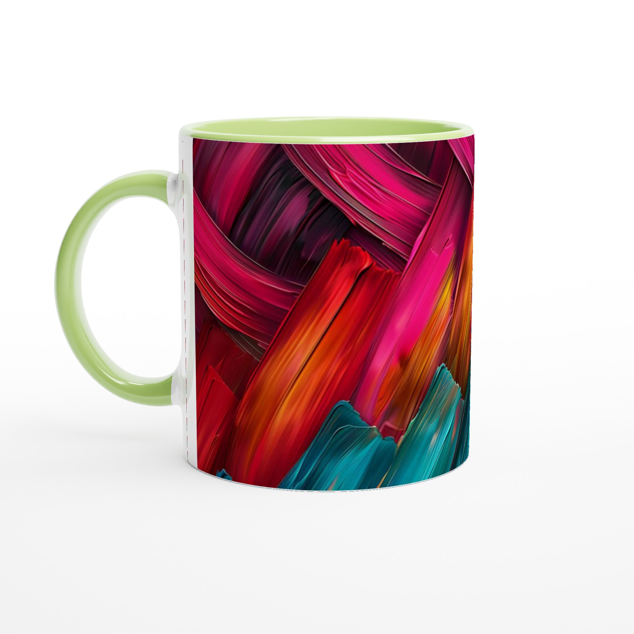 Vit 11oz keramisk mugg med levande färgexplosion – välj bland sju stilfulla nyanser 7 3cfb6894-61fe-40e7-92aa-6c5a6eaab611