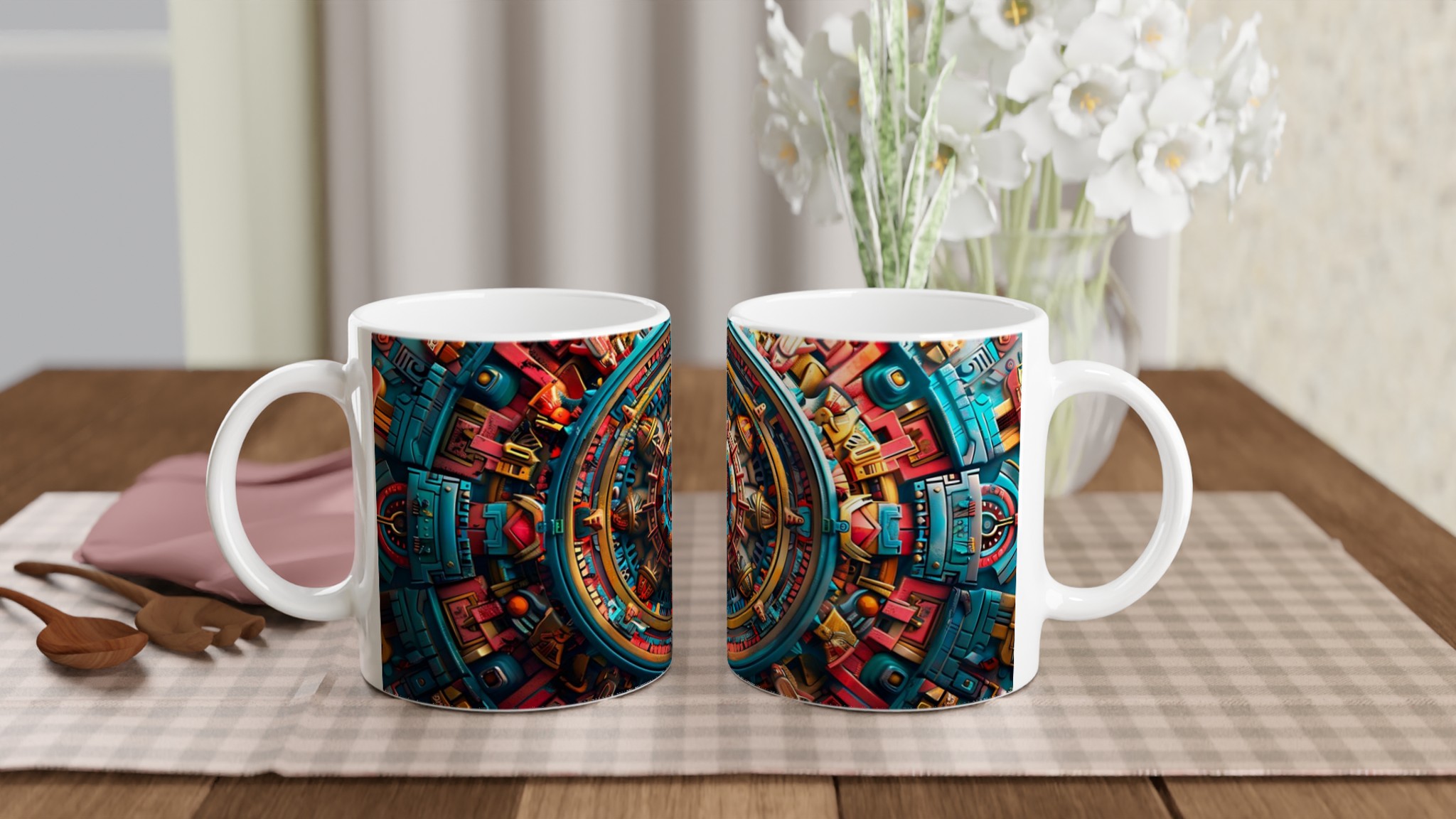 Aztec Fusion 11oz Keramisk Mugg - Levande Konst för Dina Fikapauser i Ditt Val av Färg! 10 3d124b43-27b5-4f09-8465-d858f8281285