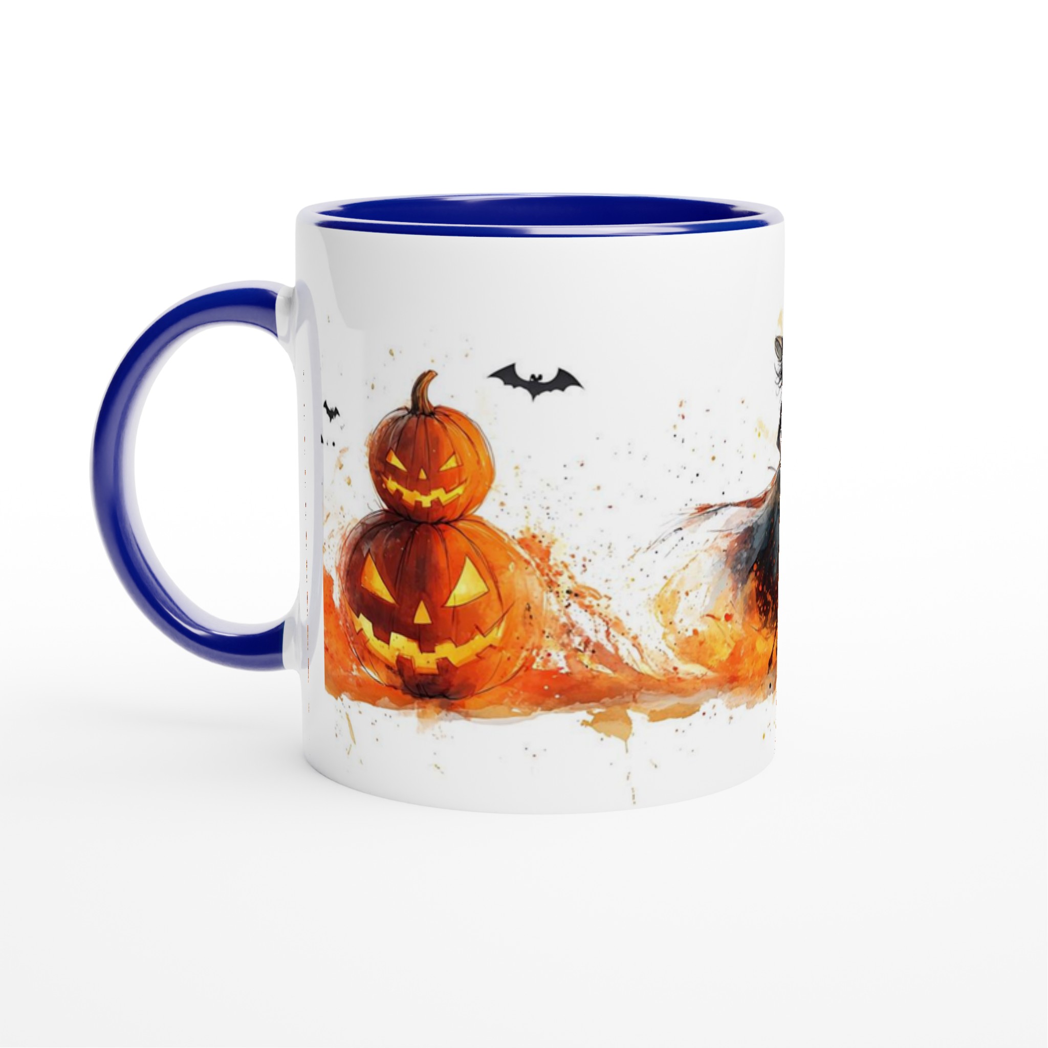 Spooky Watercolor Halloween Witch & Pumpkins 11oz Keramisk Mugg – Välj bland 7 Förtrollande Färger! 2 3d18bd84-1871-4e00-809e-1dfdf1a6d33c